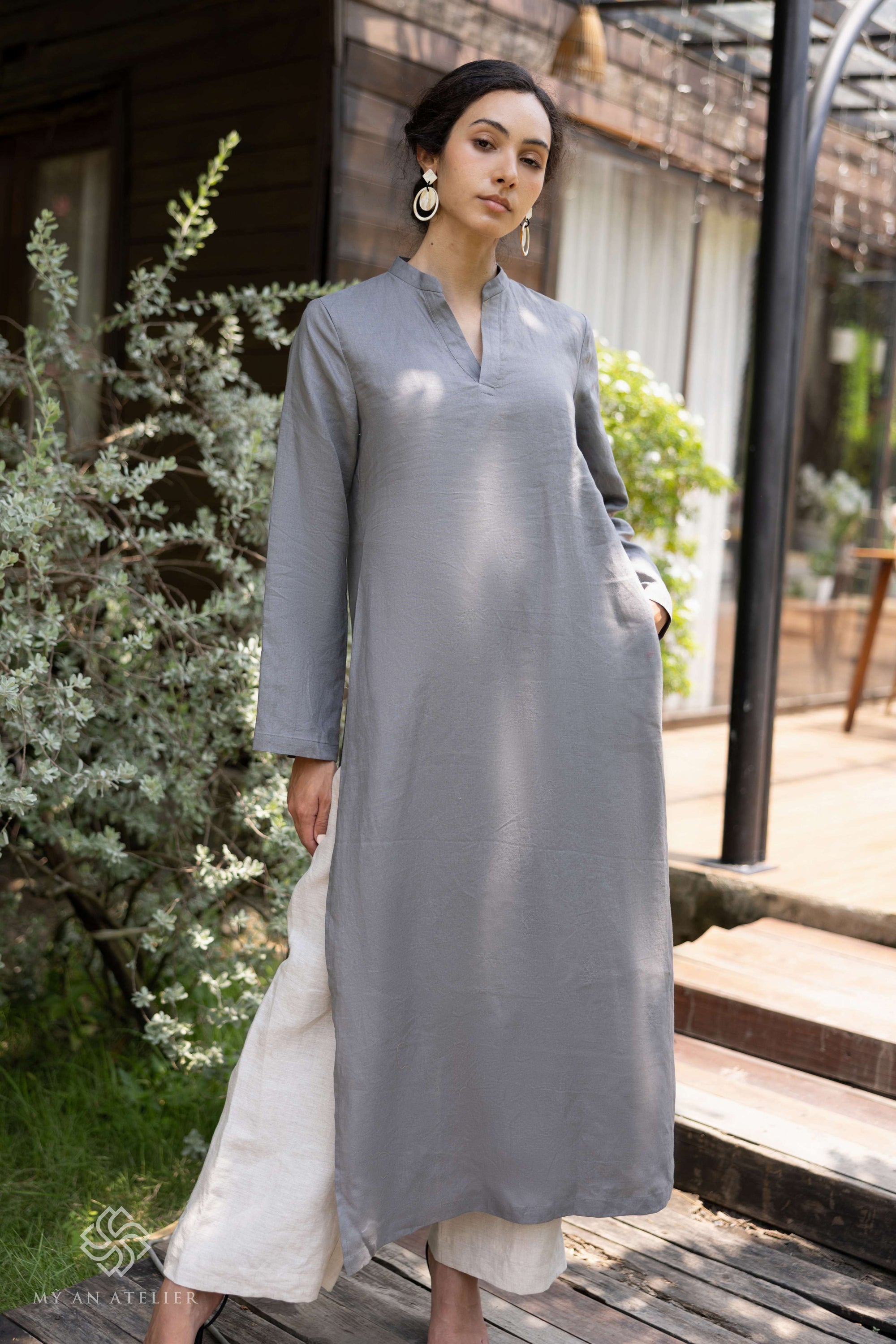 Linen Vietnam tunic dress