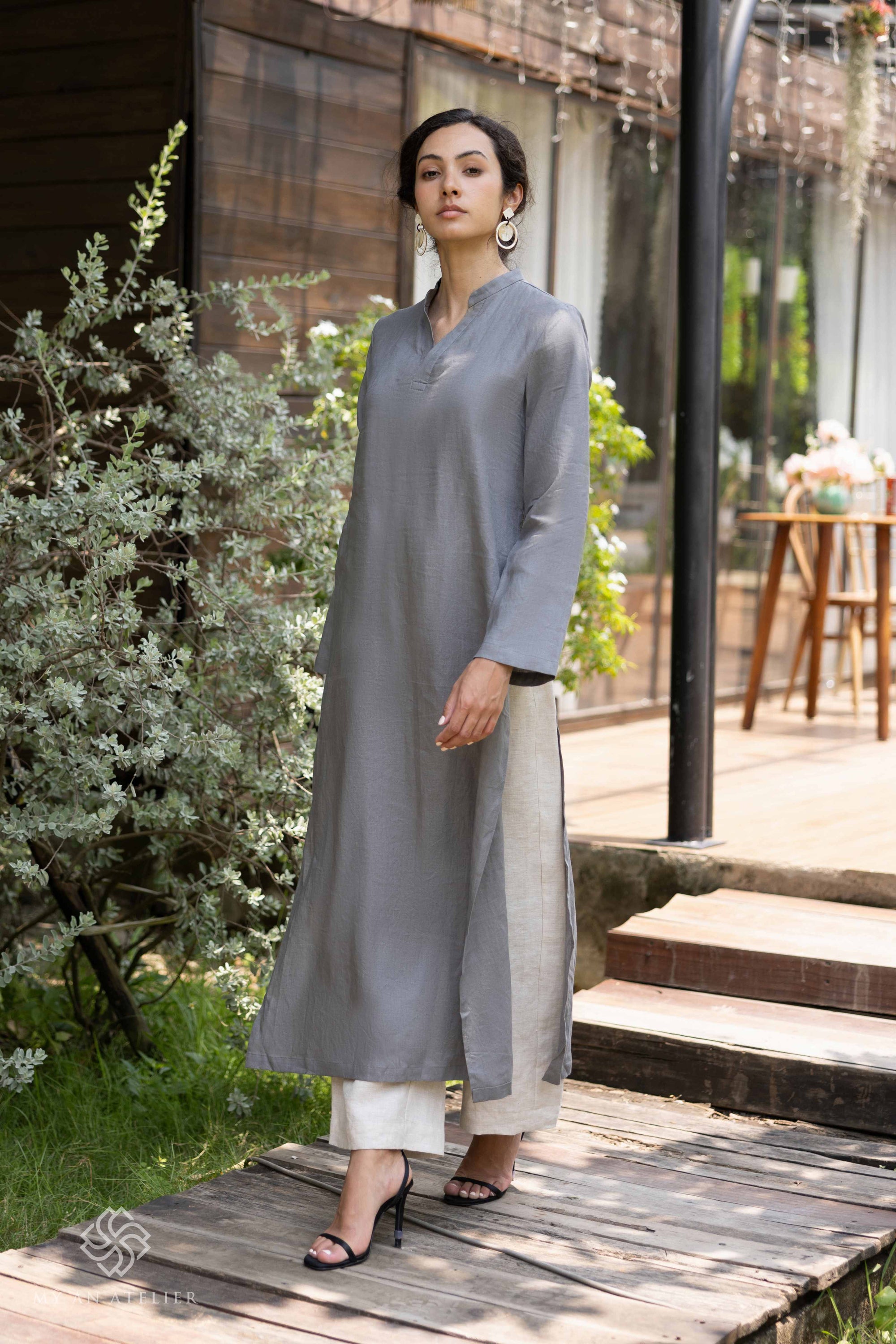 Linen Vietnam tunic dress