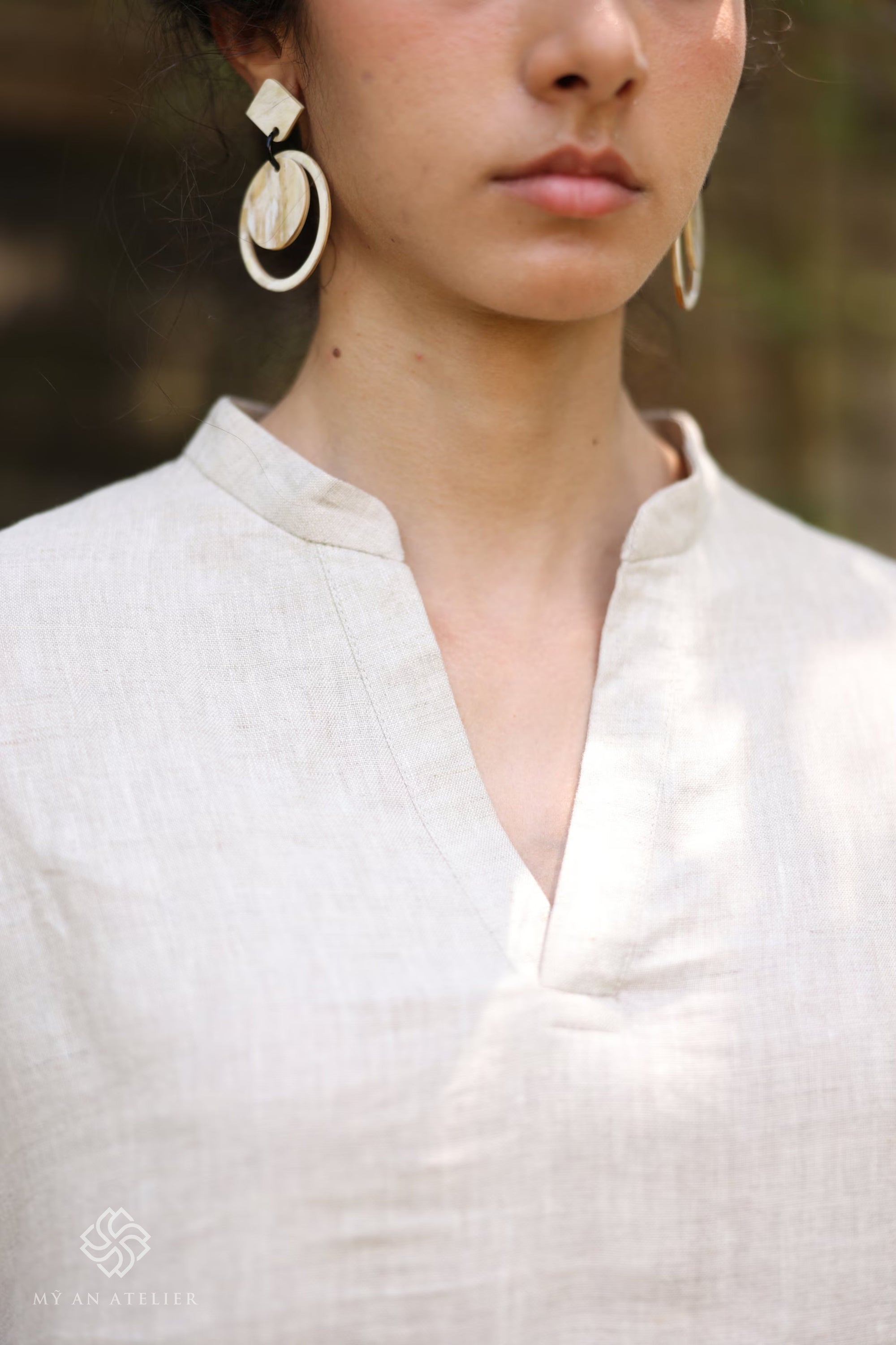 Linen Vietnamese ao dai for women