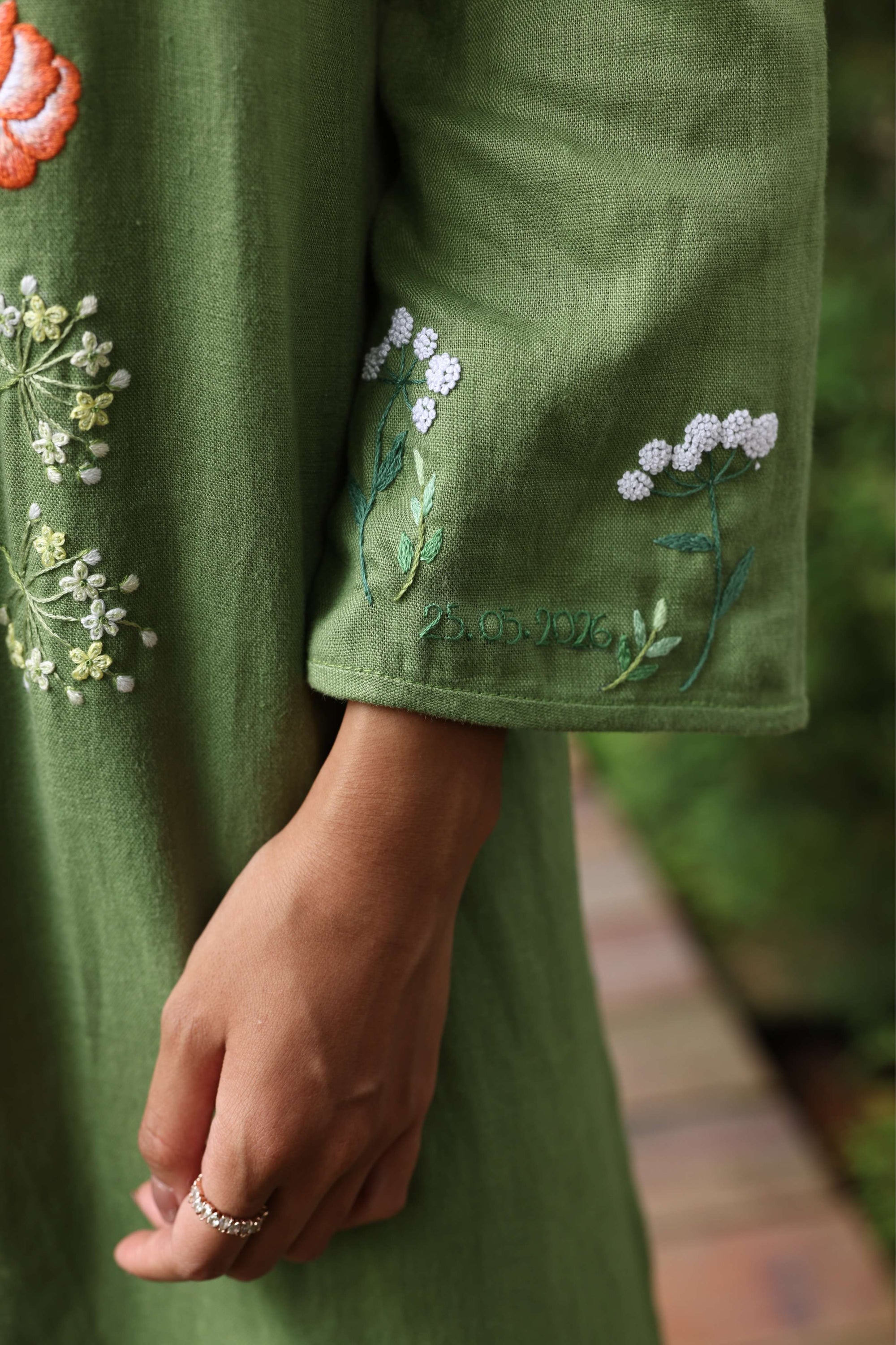 Linen Vietnamese national dress