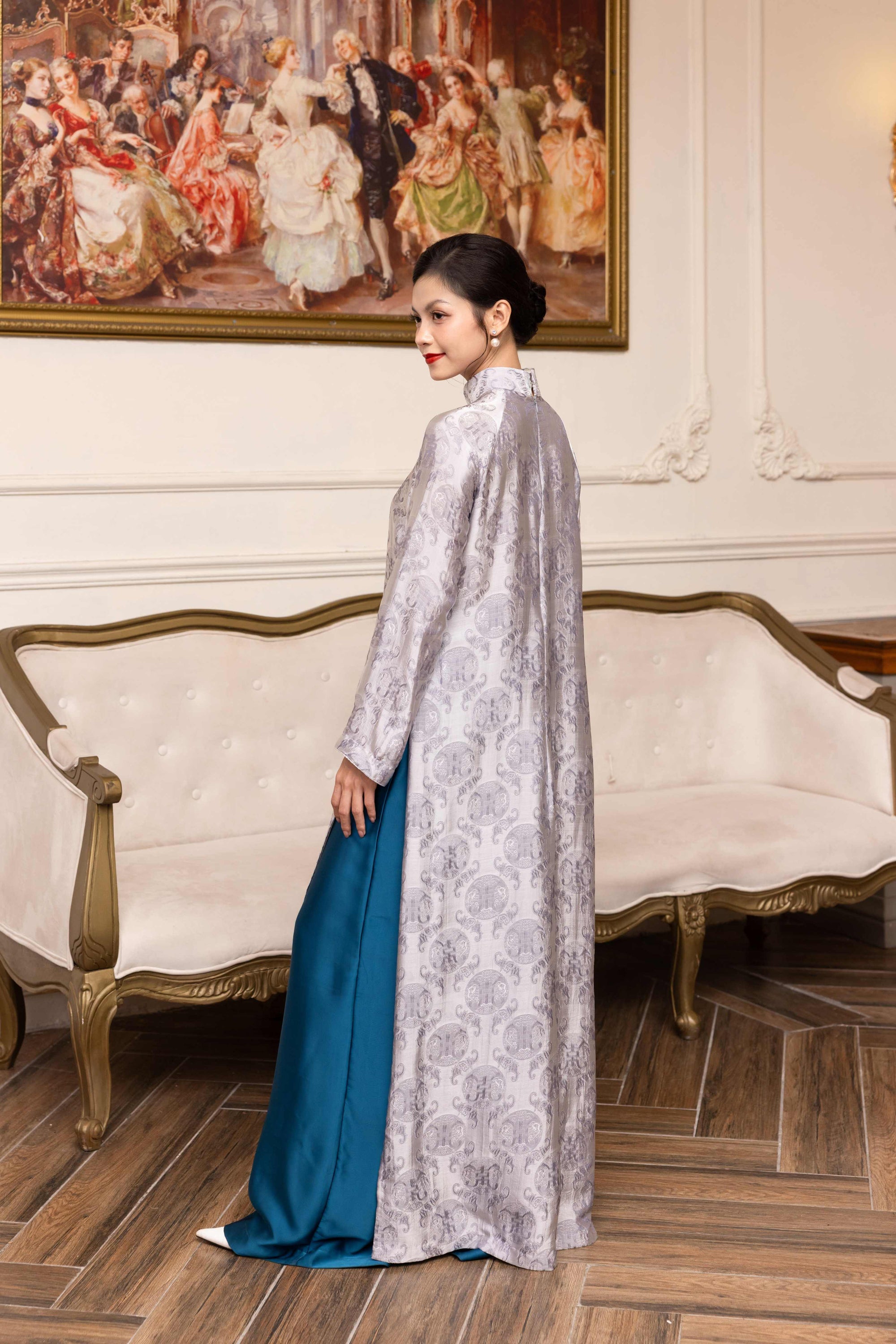 Long dress silk ao dai