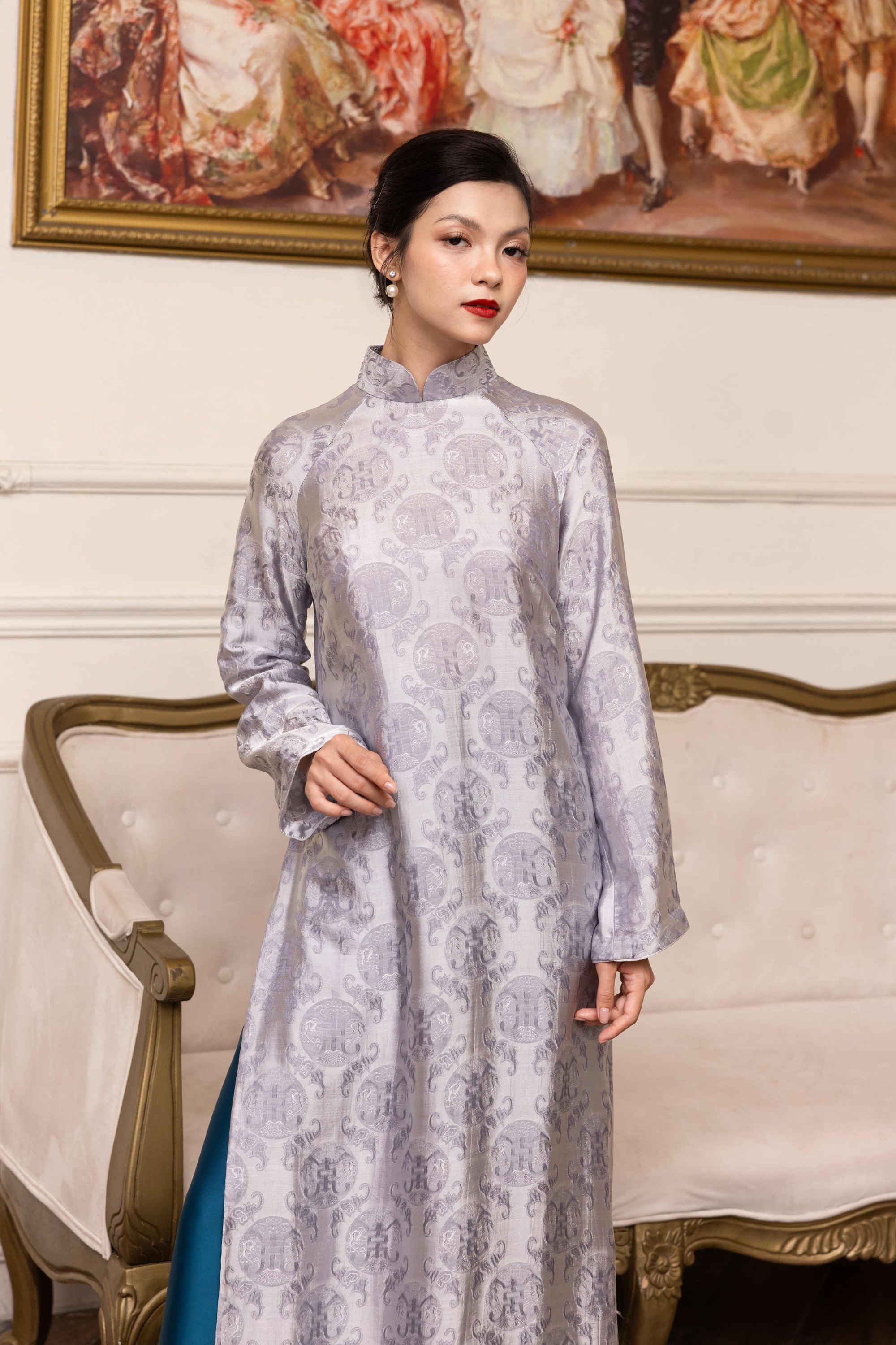 Long dress silk ao dai
