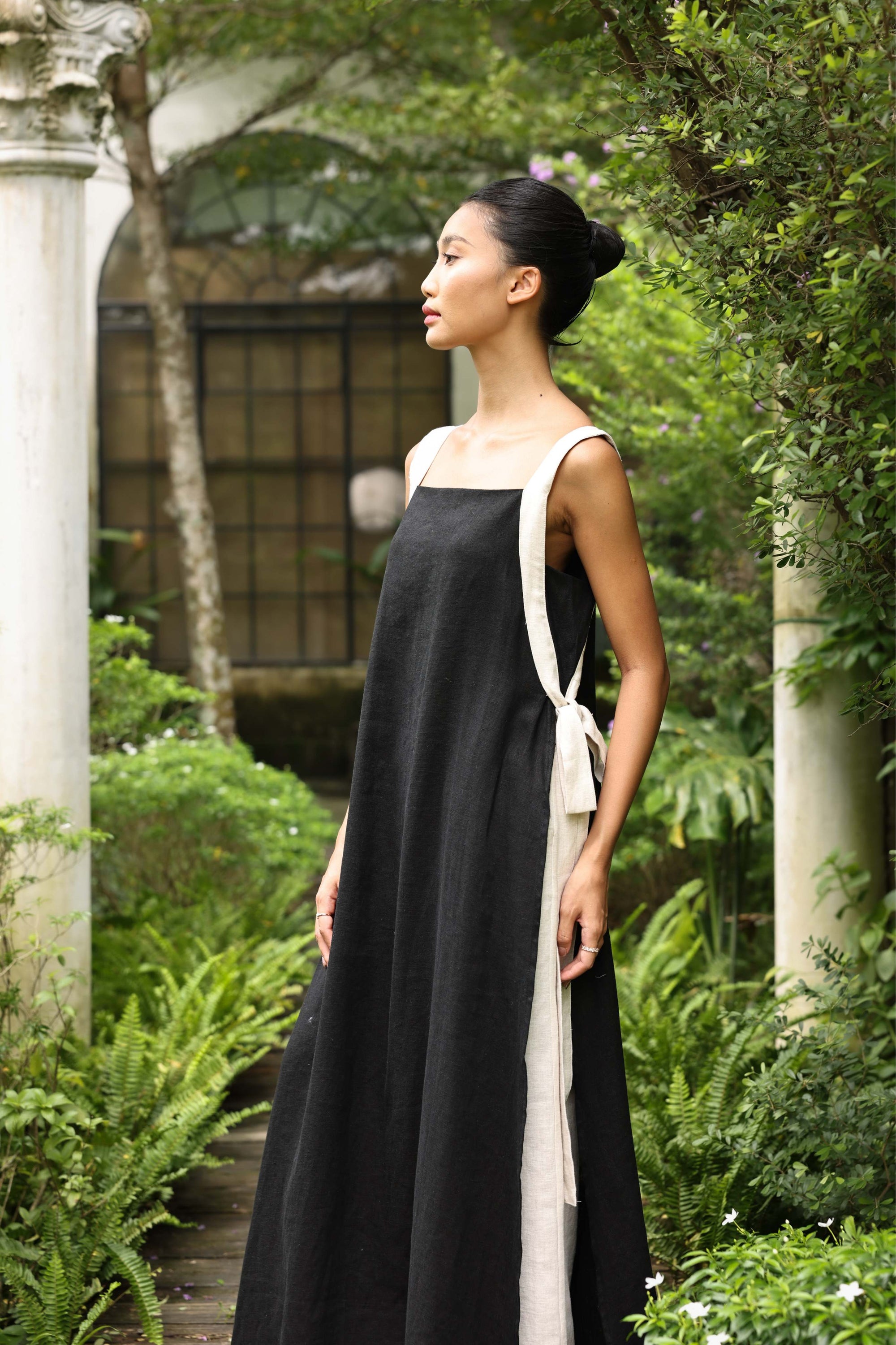 Modern Vietnamese linen dress