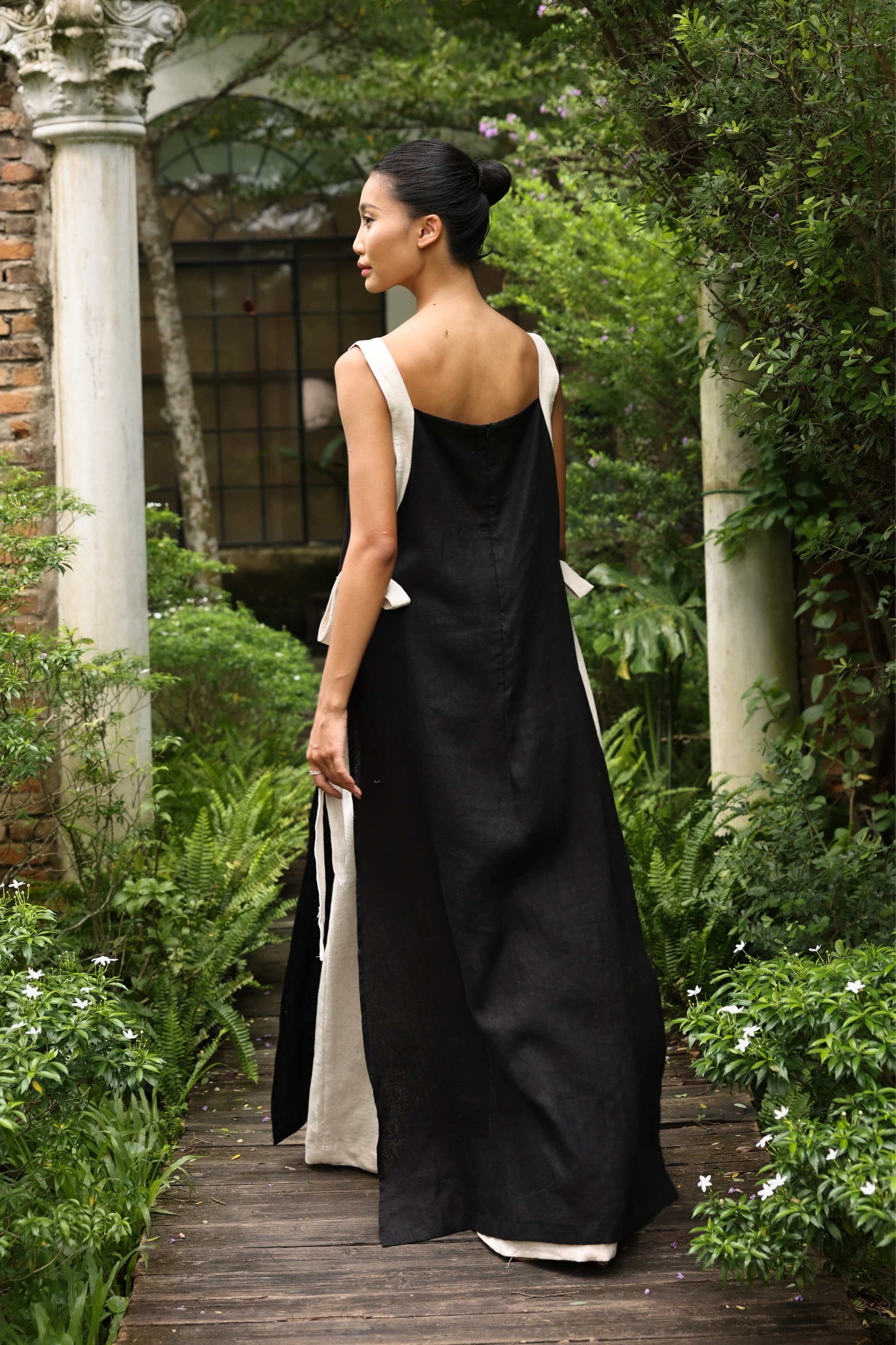 Modern Vietnamese linen dress