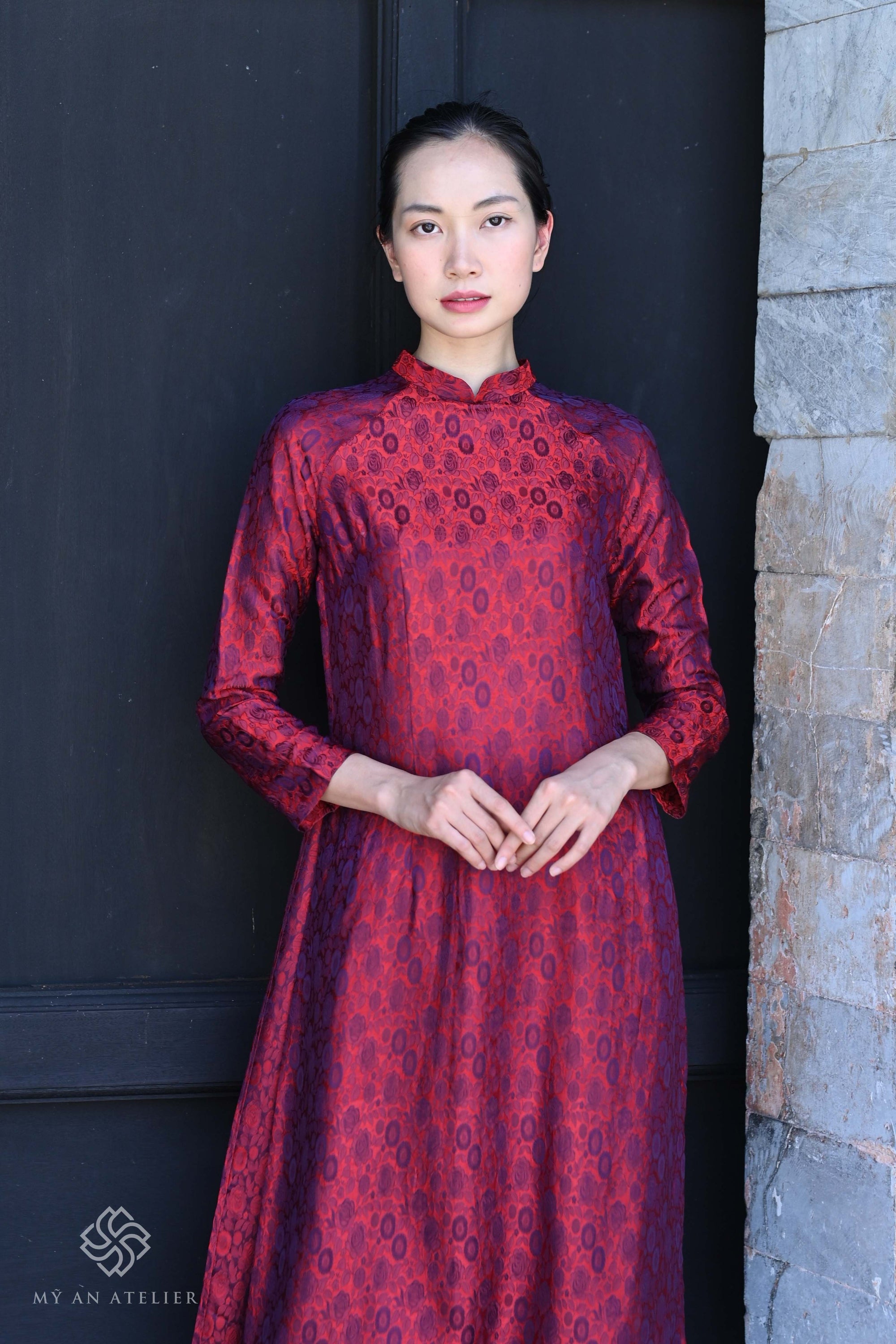 Mulberry silk ao dai custom size