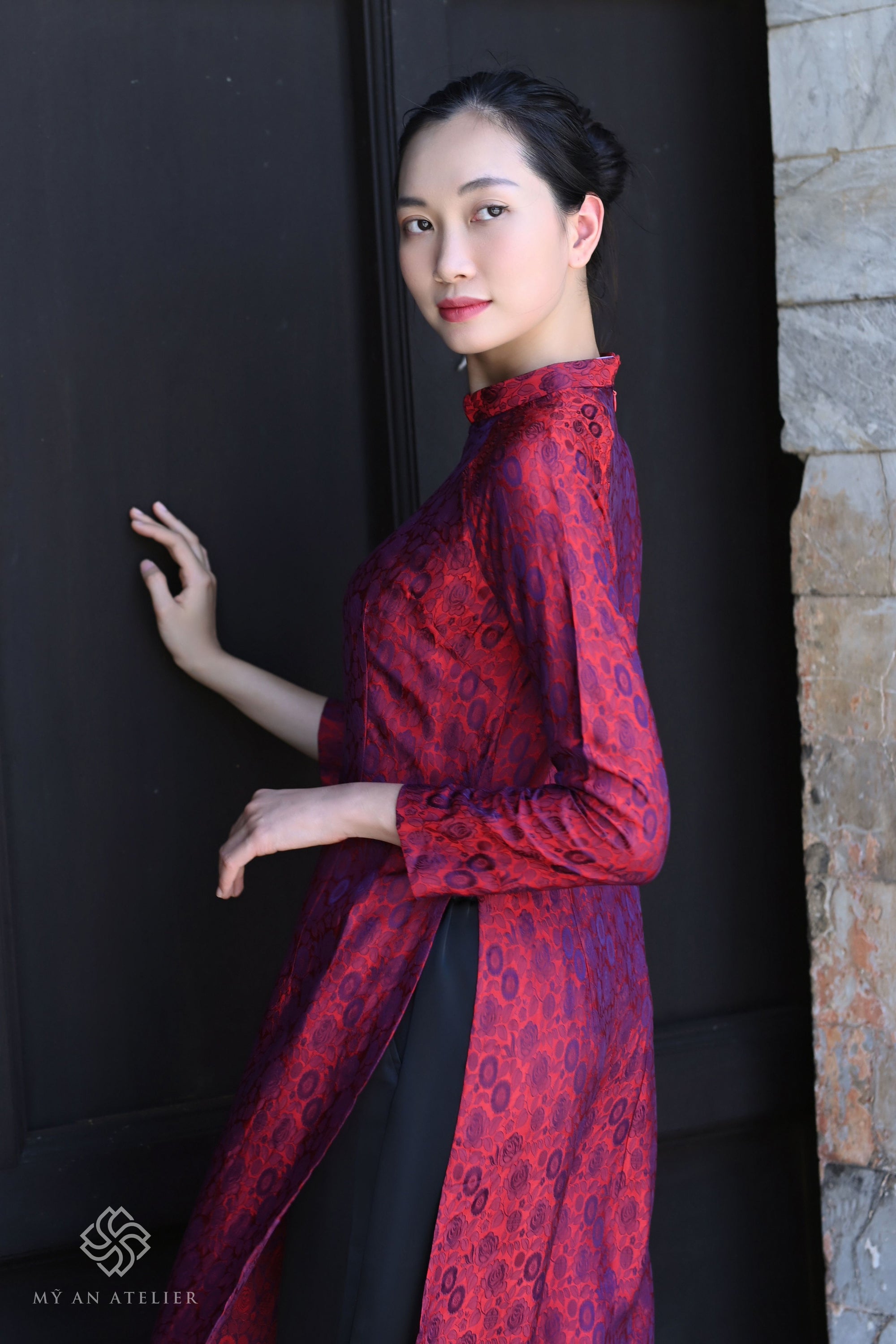Mulberry silk ao dai custom size
