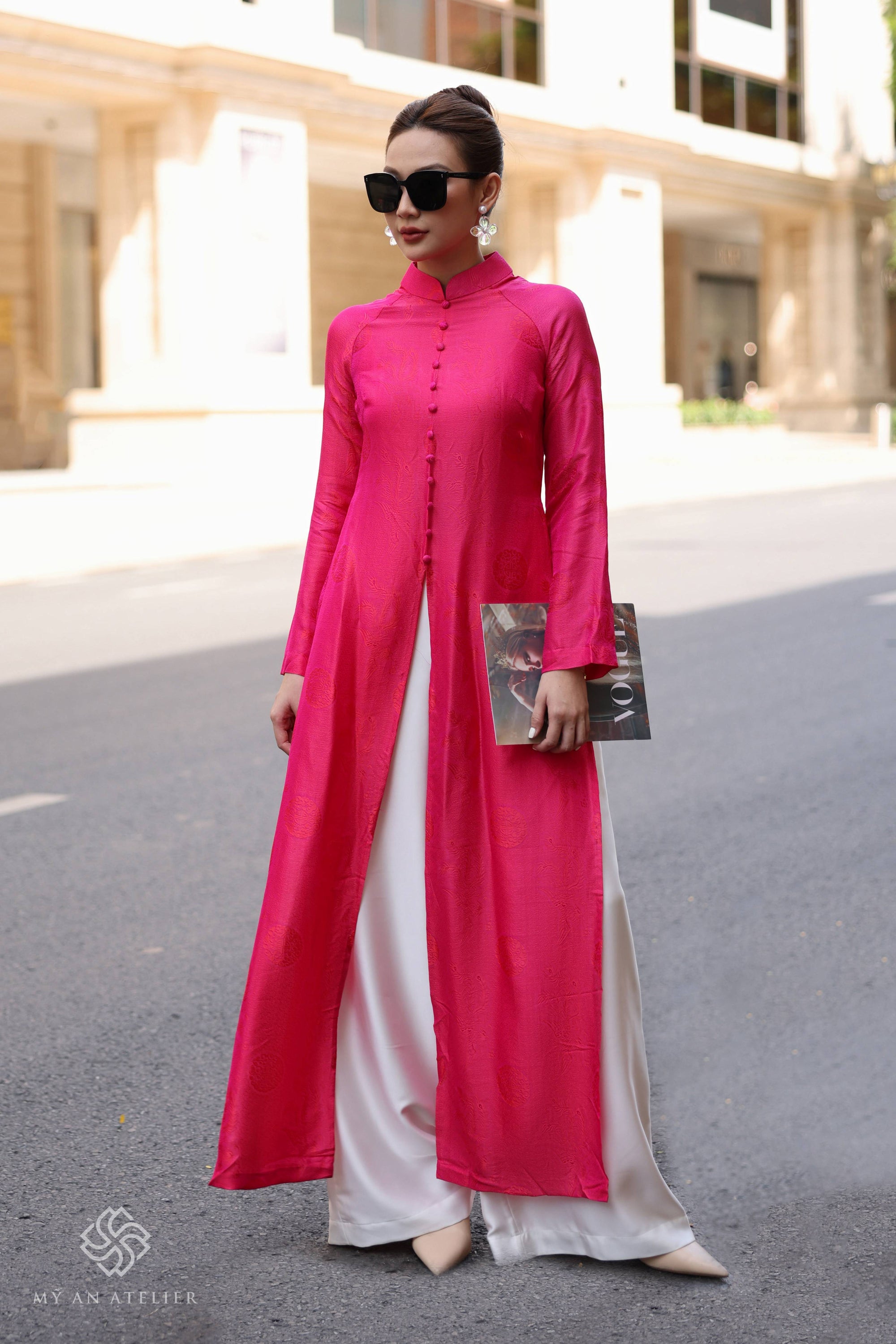 Mulberry silk ao dai women modern