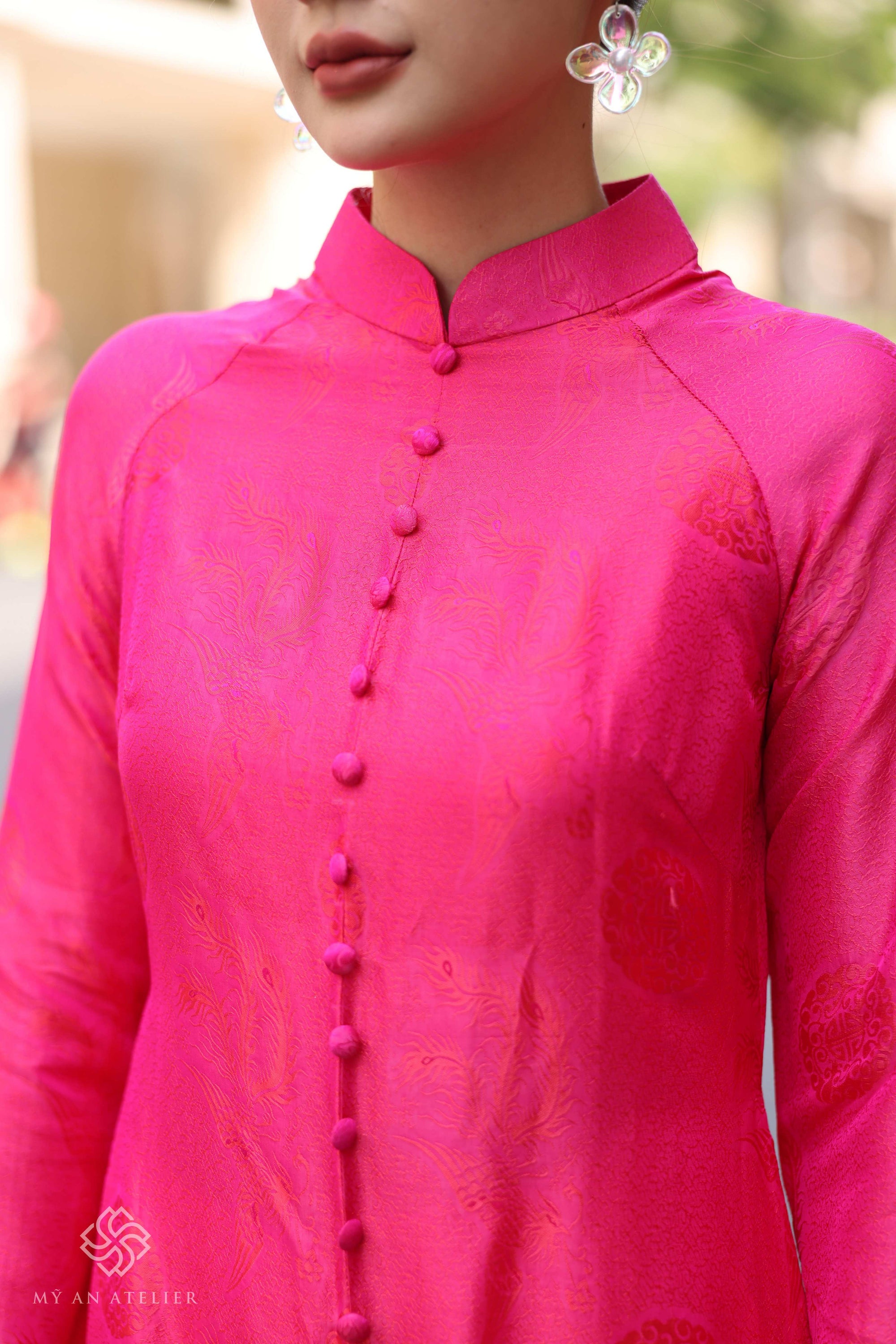 Mulberry silk ao dai women modern