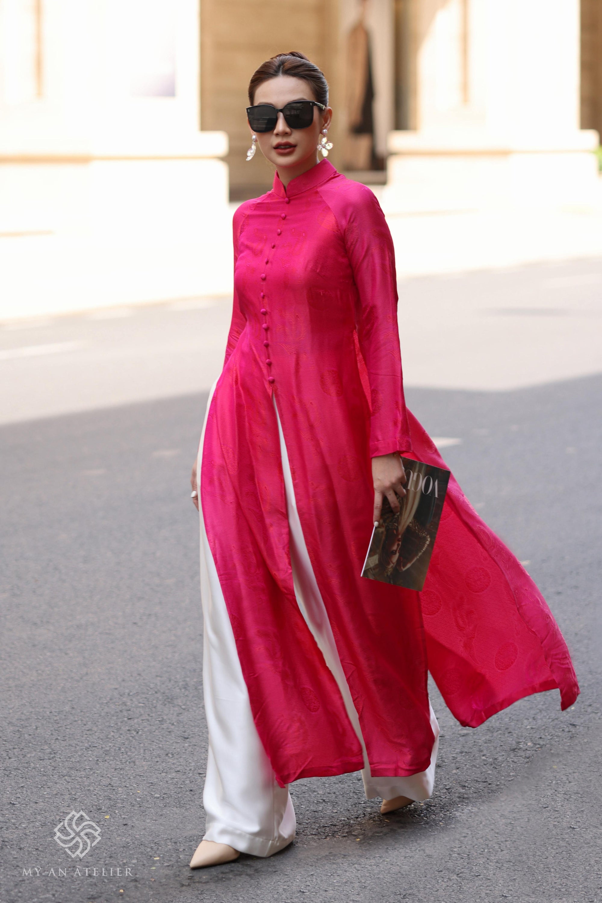 Mulberry silk ao dai women modern