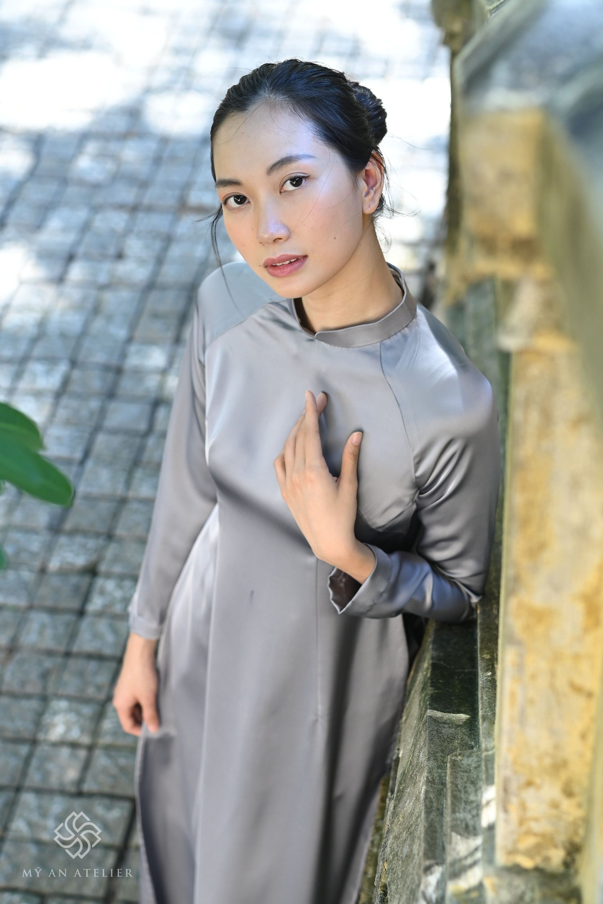 Mulberry silk cultural Vietnamese dress