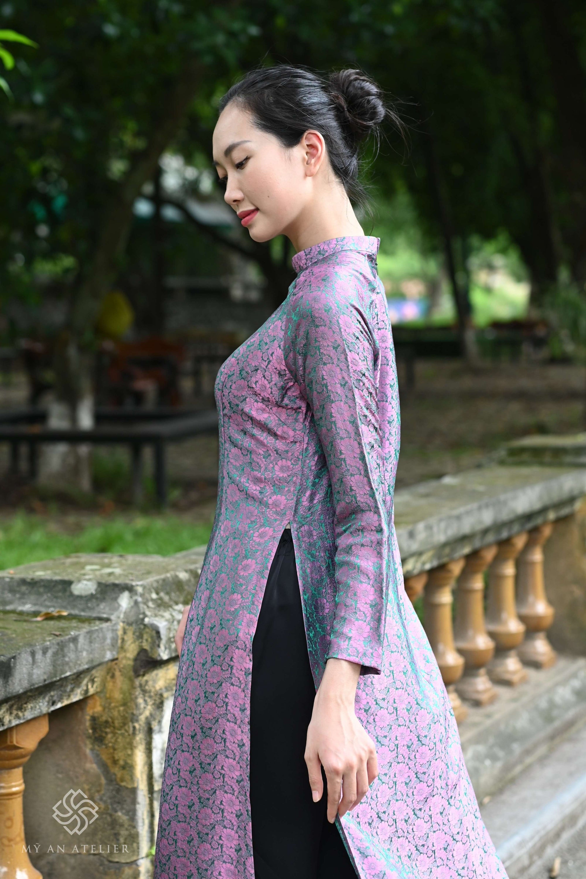 Mulberry silk custom dress Vietnam