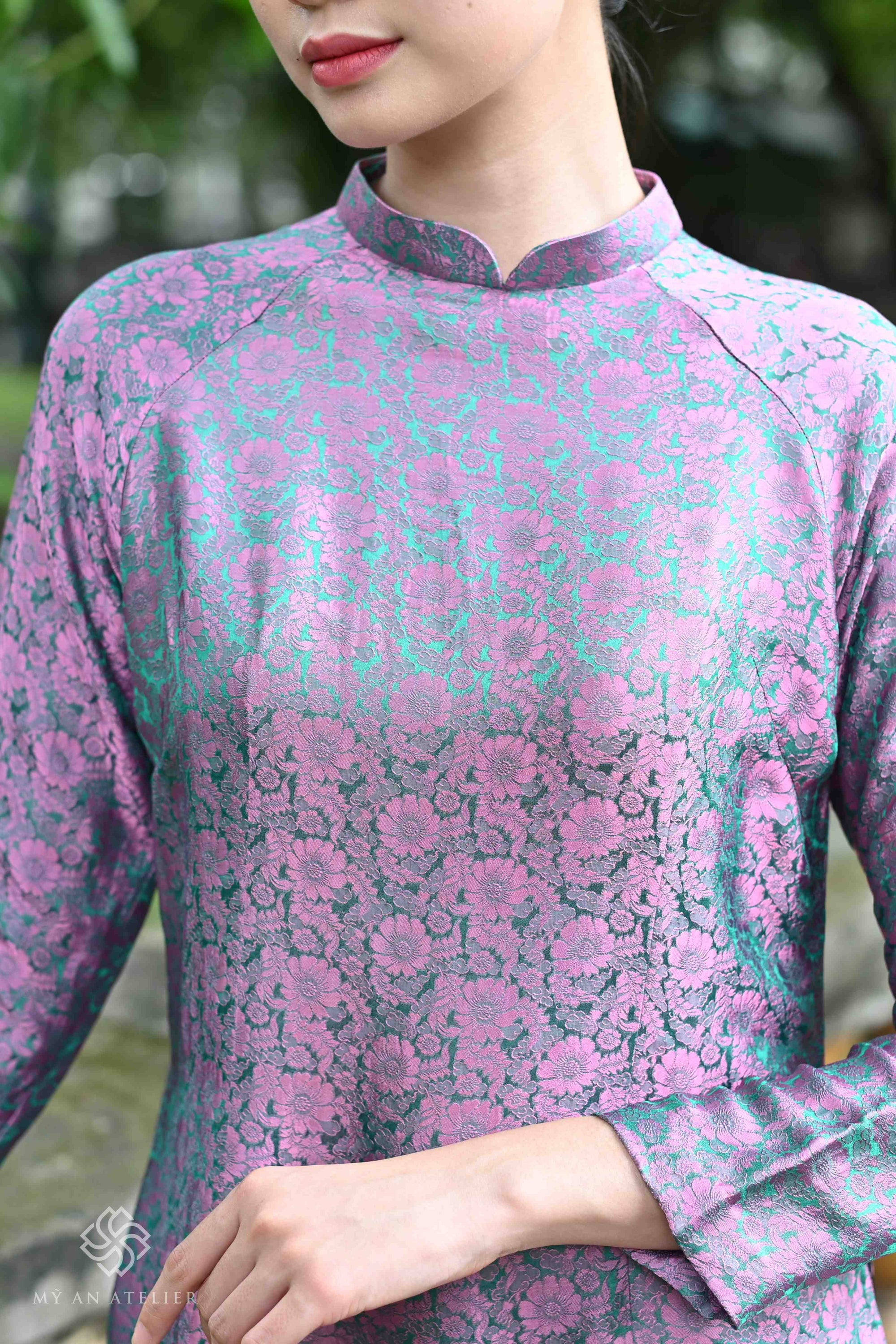 Mulberry silk custom dress Vietnam