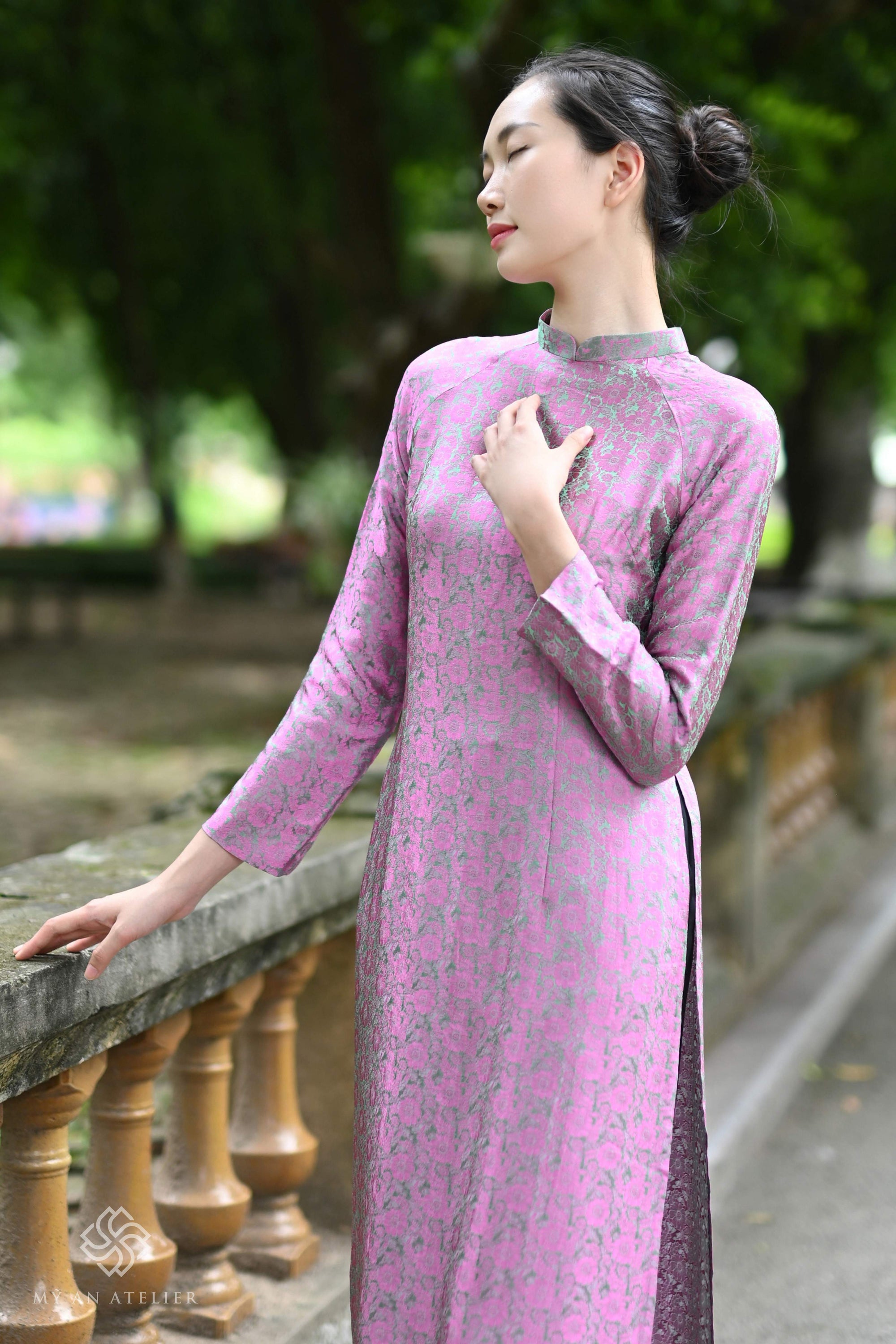 Mulberry silk custom dress Vietnam