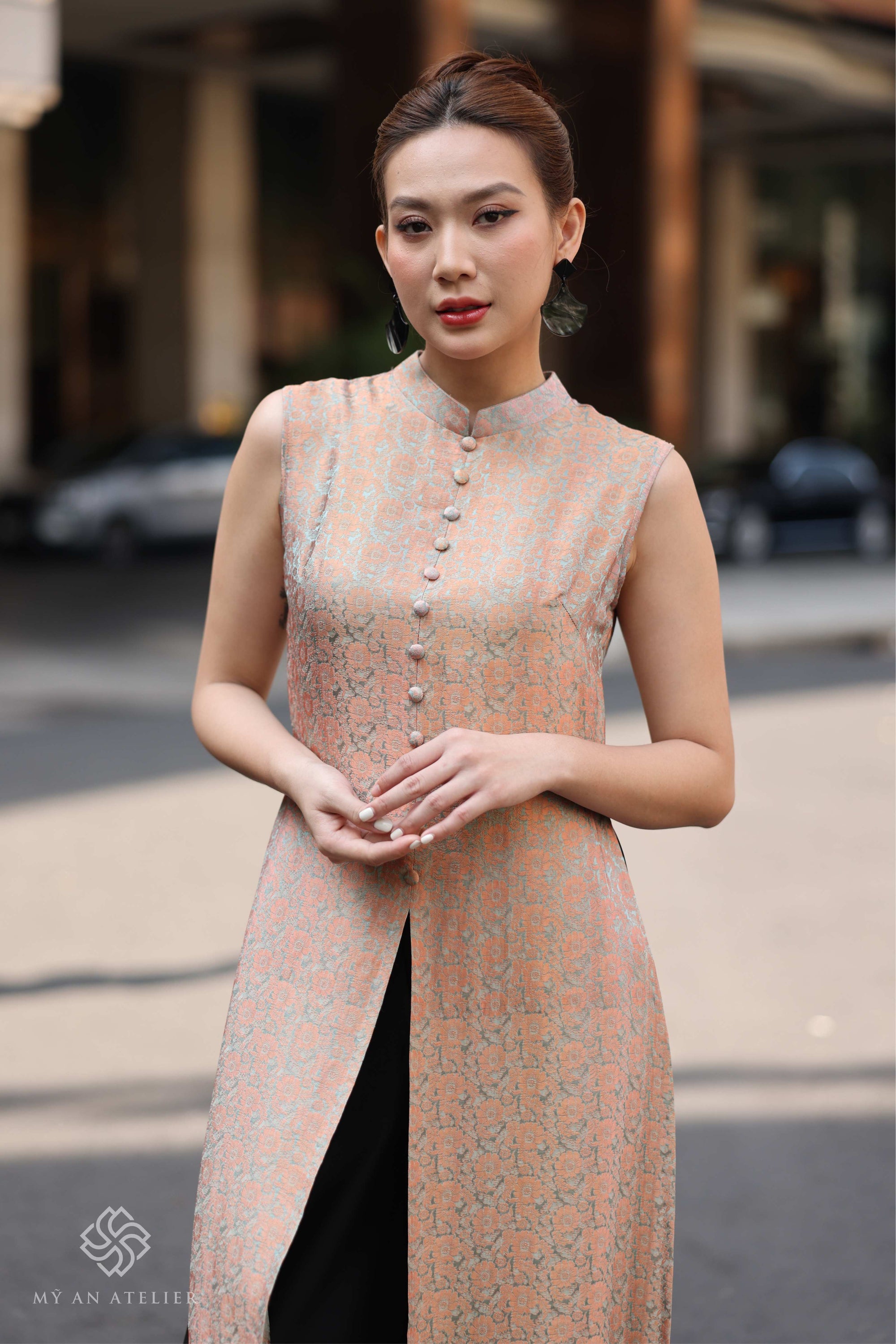 Mulberry silk modern ao dai women