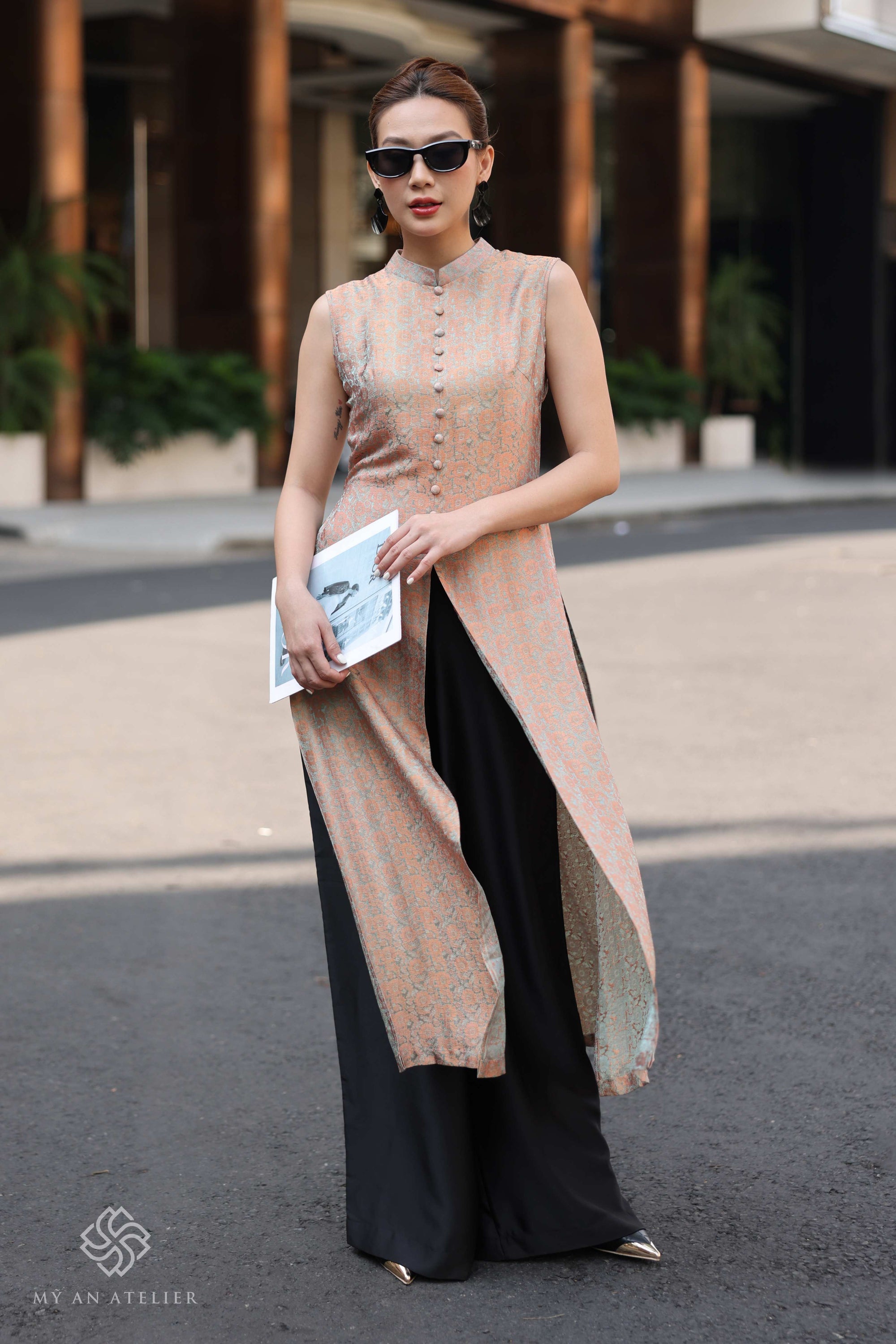 Mulberry silk modern ao dai women