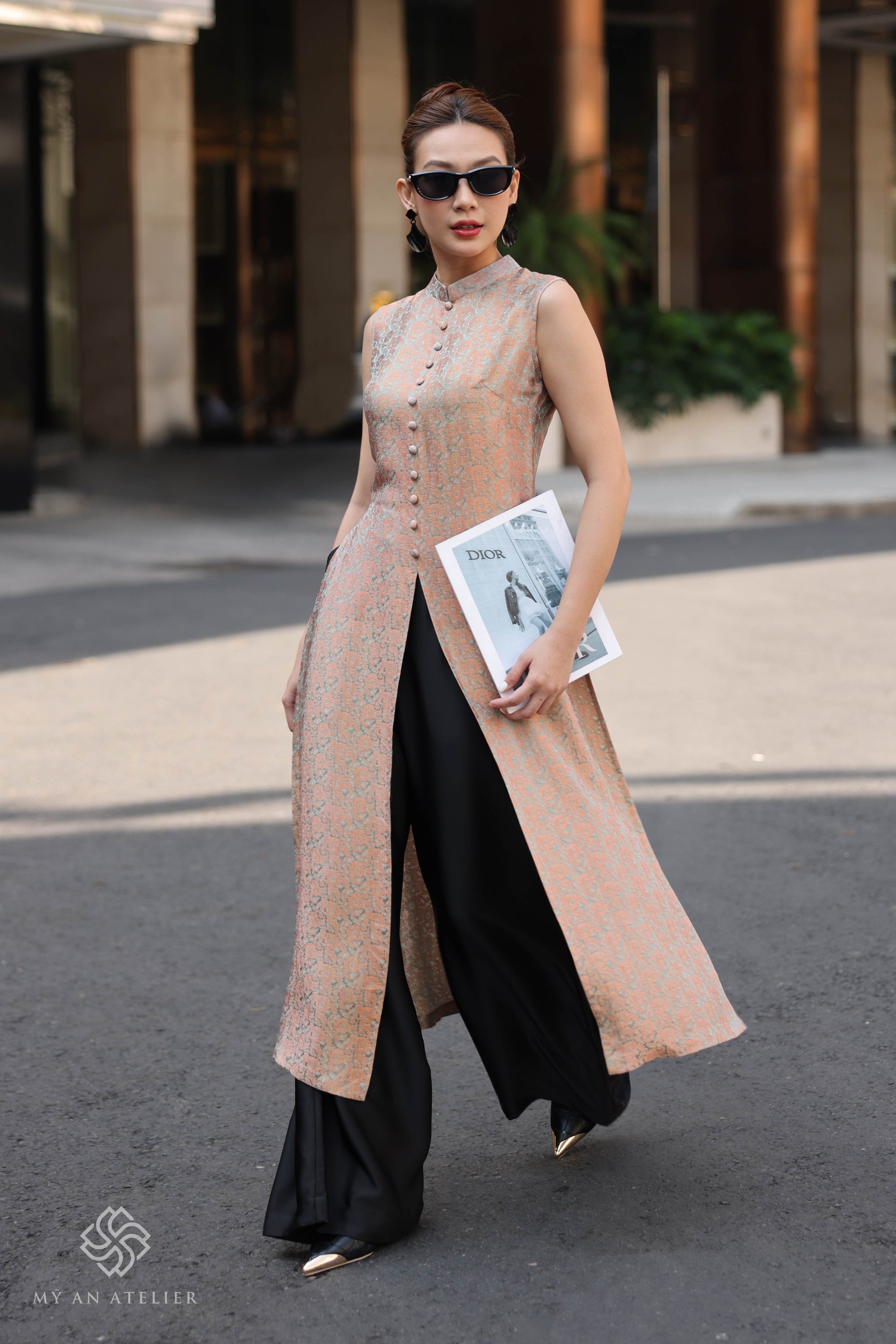 Mulberry silk modern ao dai women