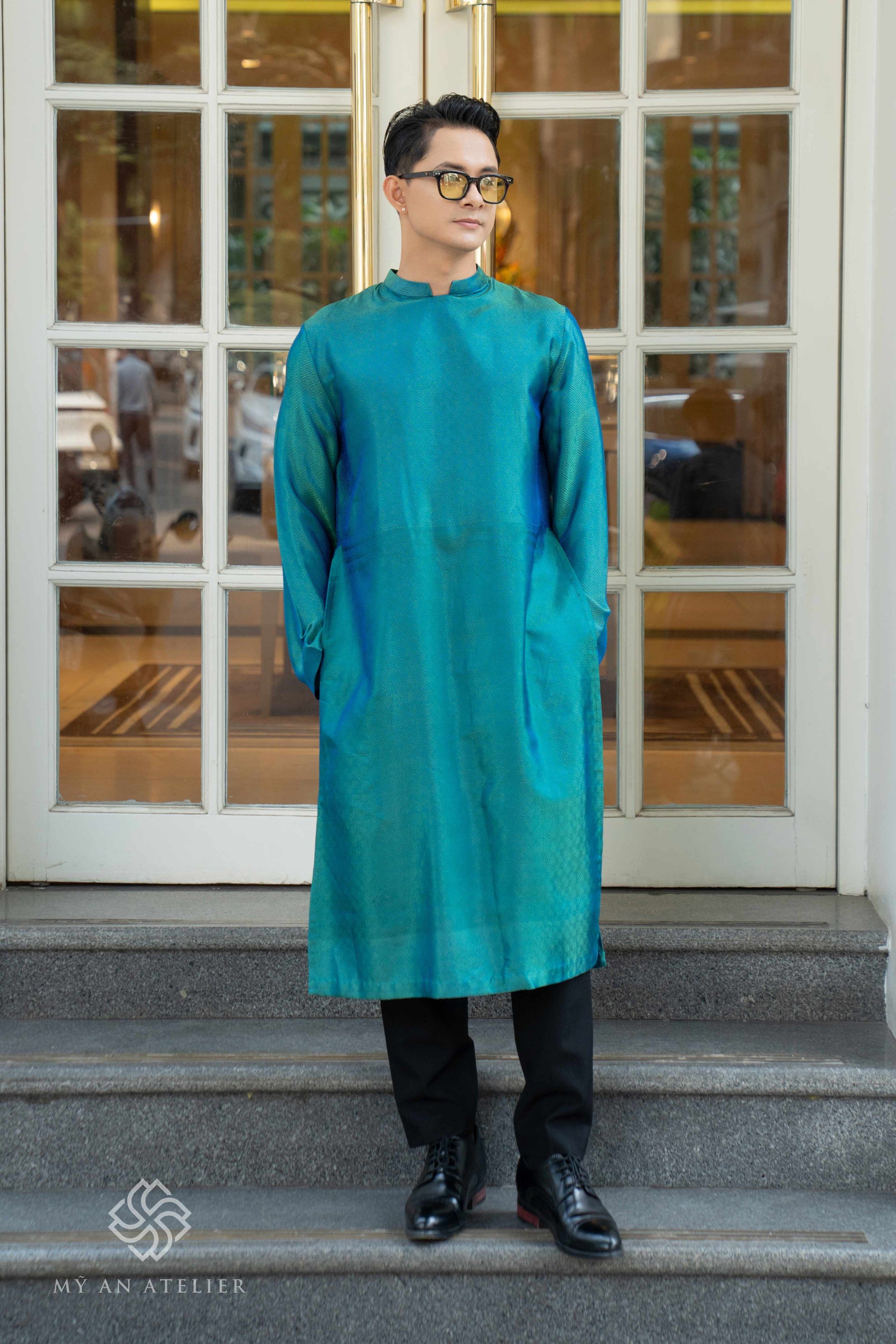 Mulberry silk tunic for men