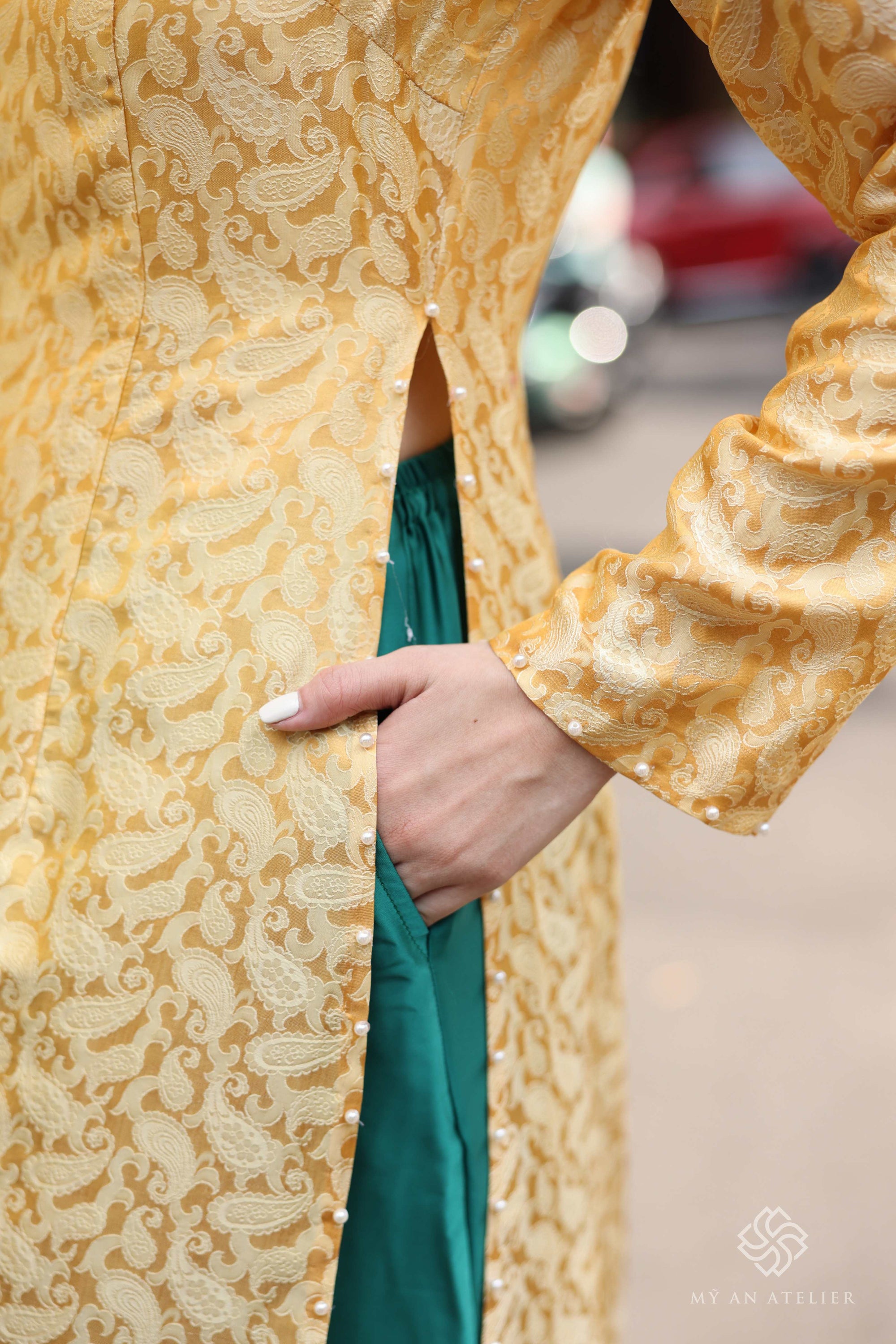 Mulberry silk Vietnam formal dress