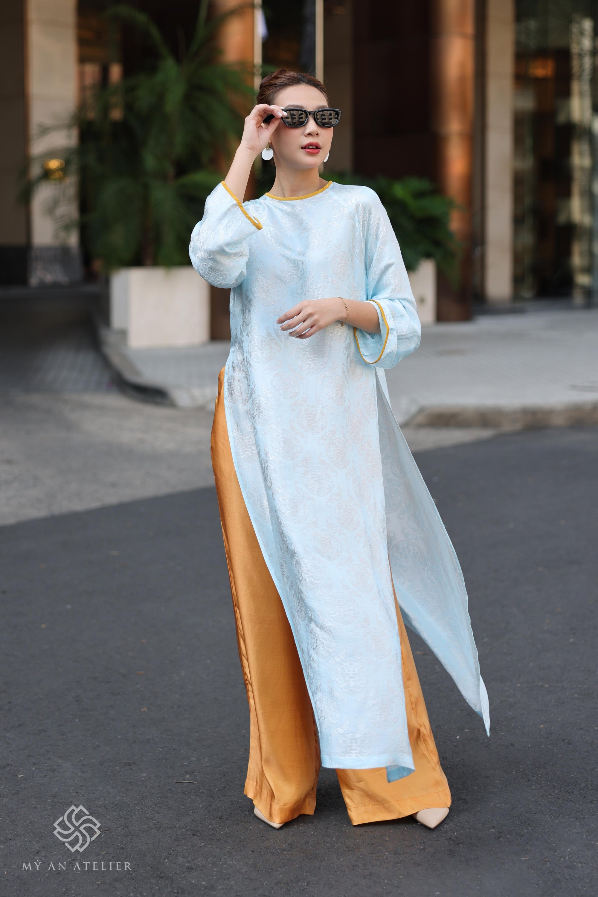Mulberry silk Vietnam tunic dress
