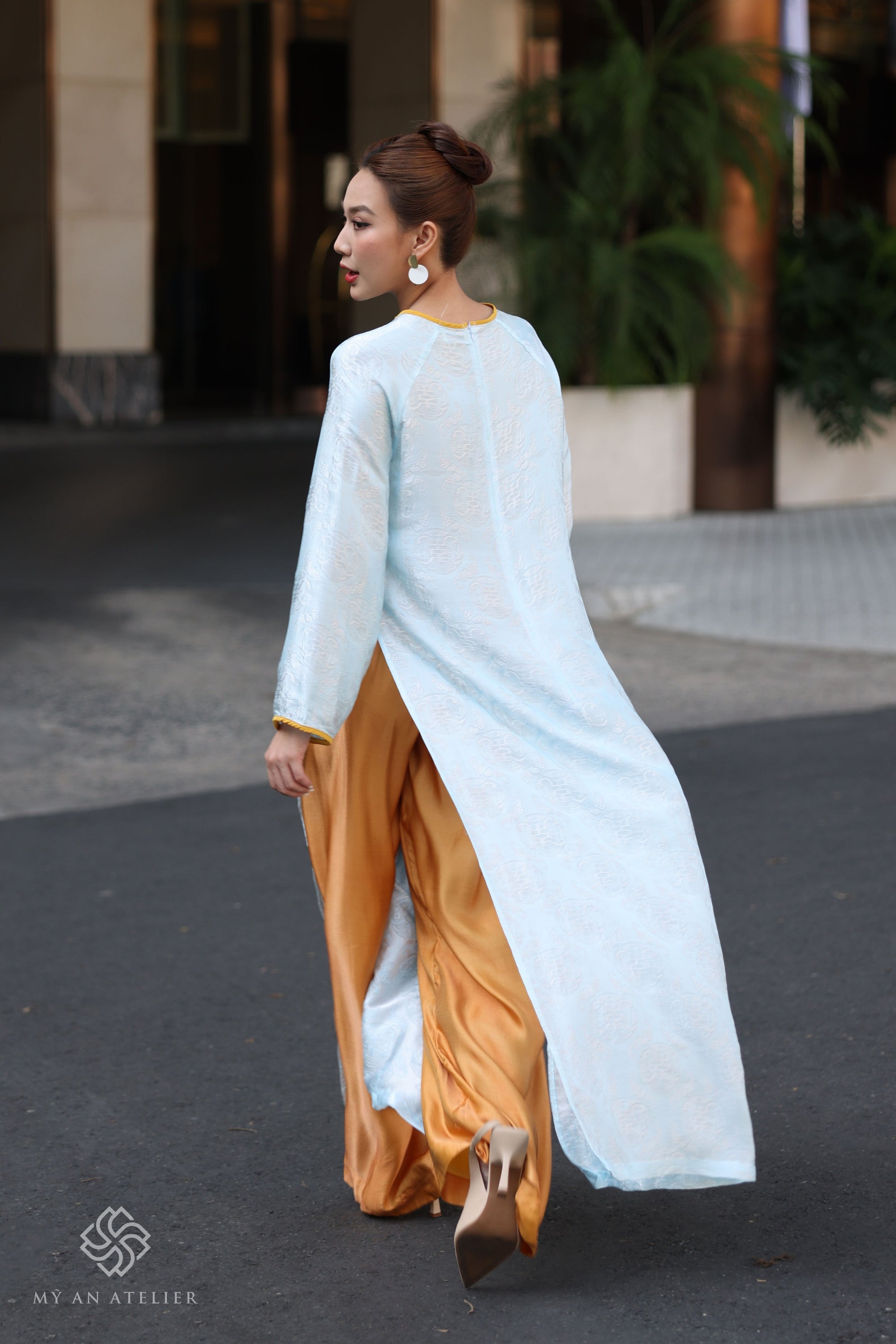 Mulberry silk Vietnam tunic dress