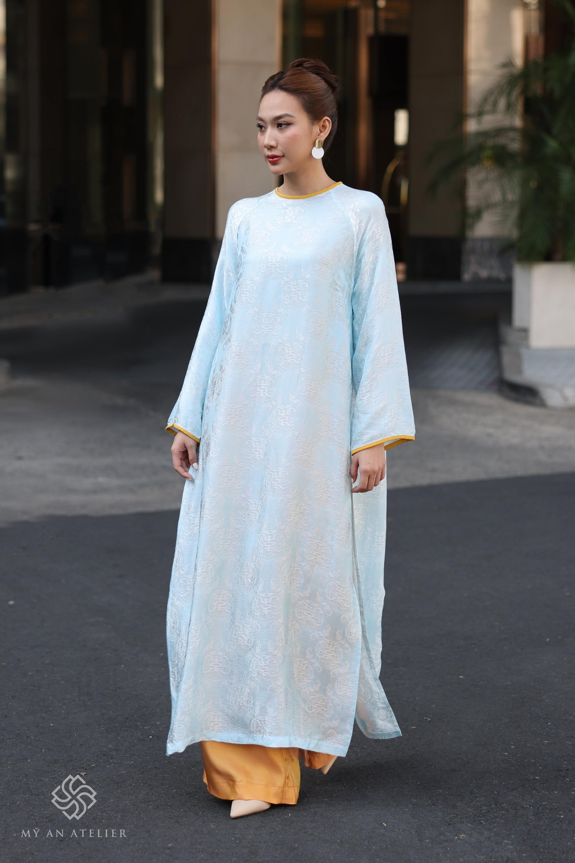 Mulberry silk Vietnam tunic dress
