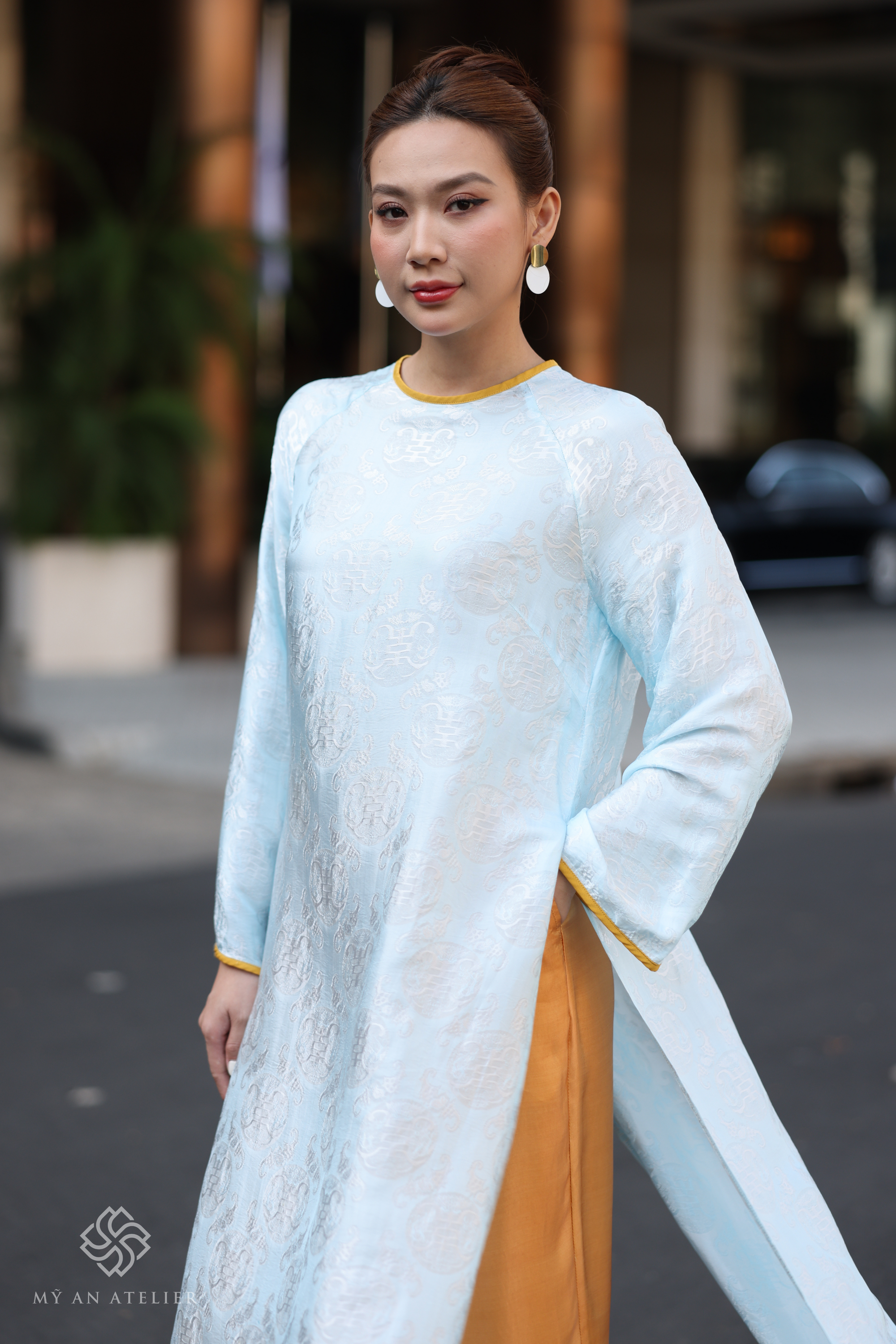Mulberry silk Vietnam tunic dress