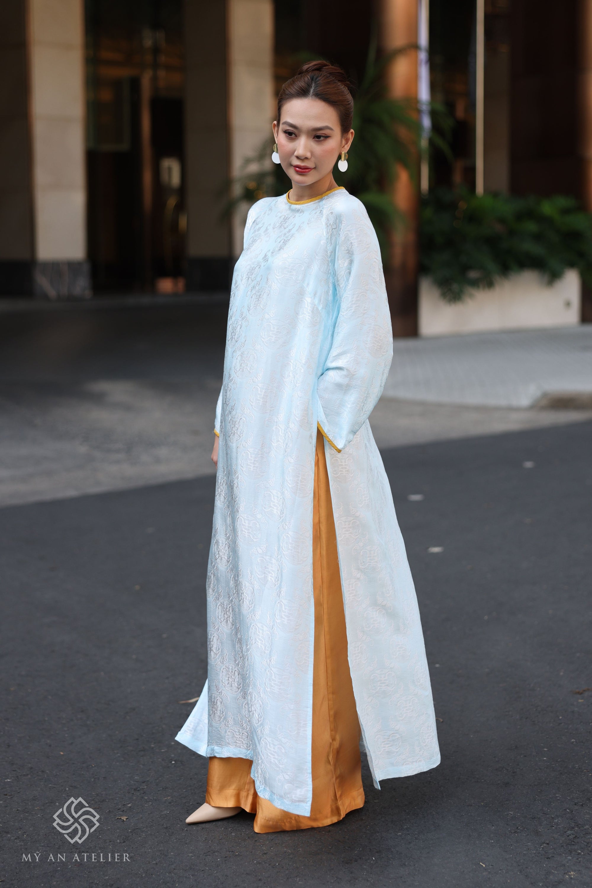 Mulberry silk Vietnam tunic dress