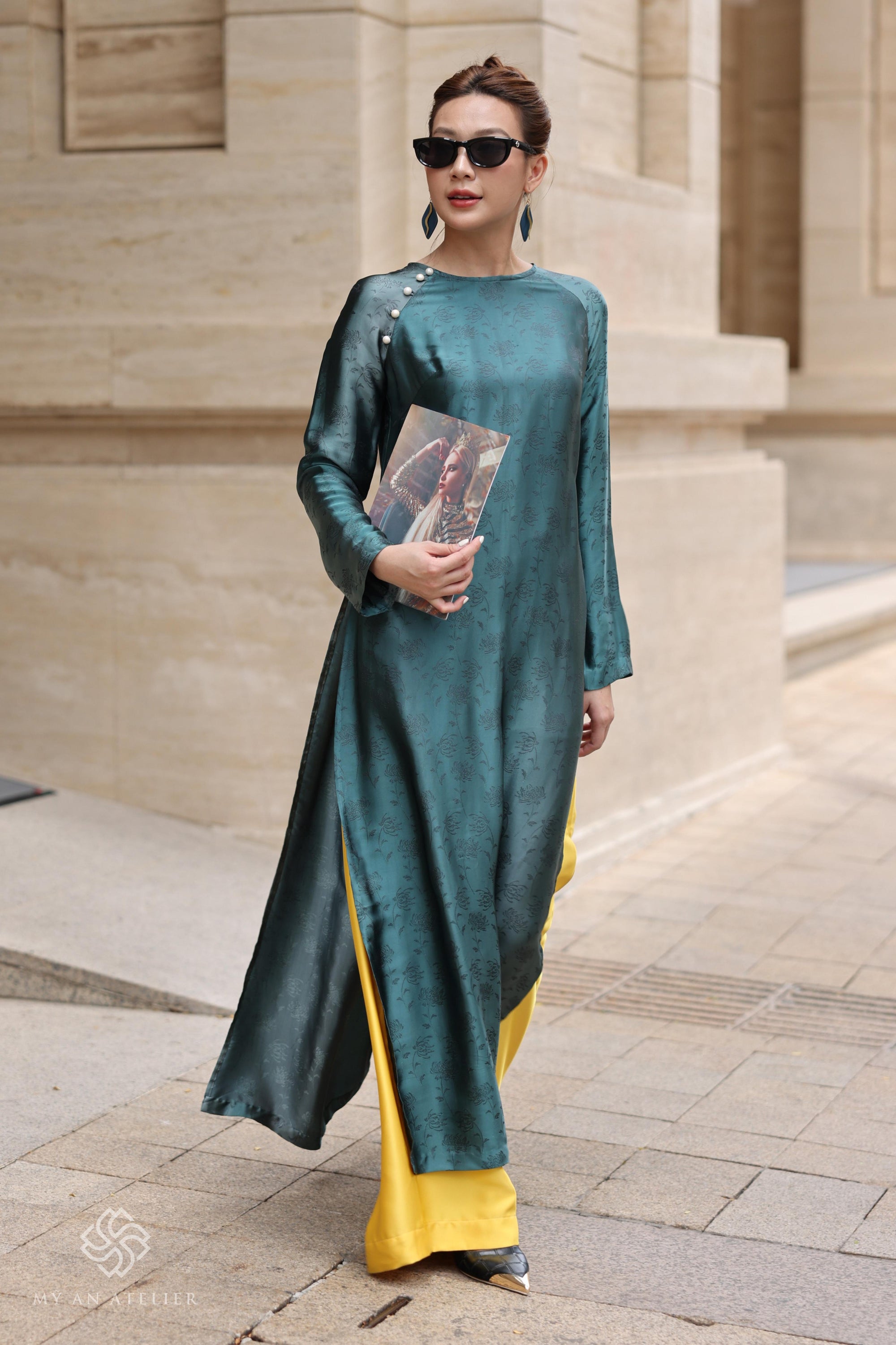 Mulberry silk Vietnamese ao dai