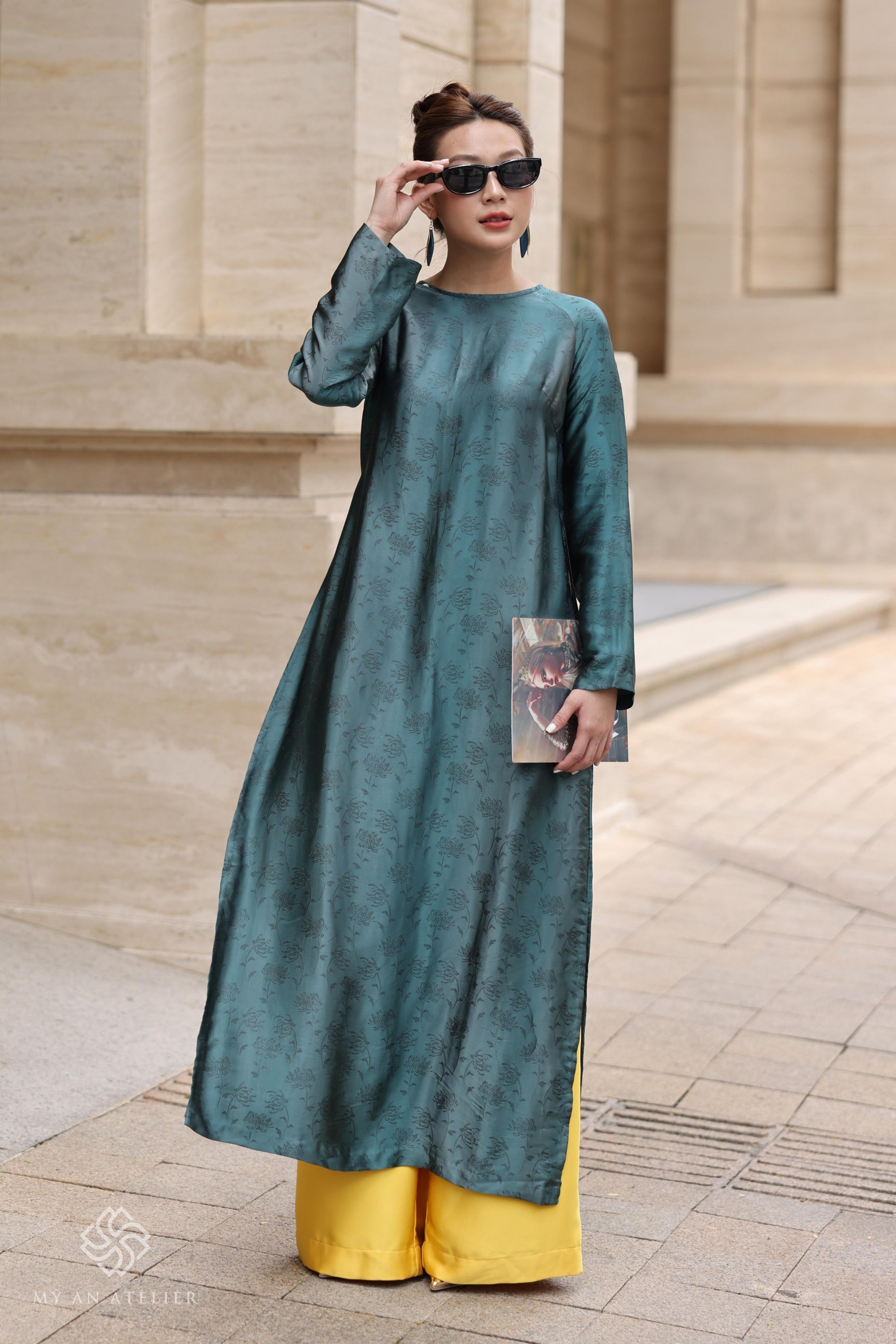 Mulberry silk Vietnamese ao dai