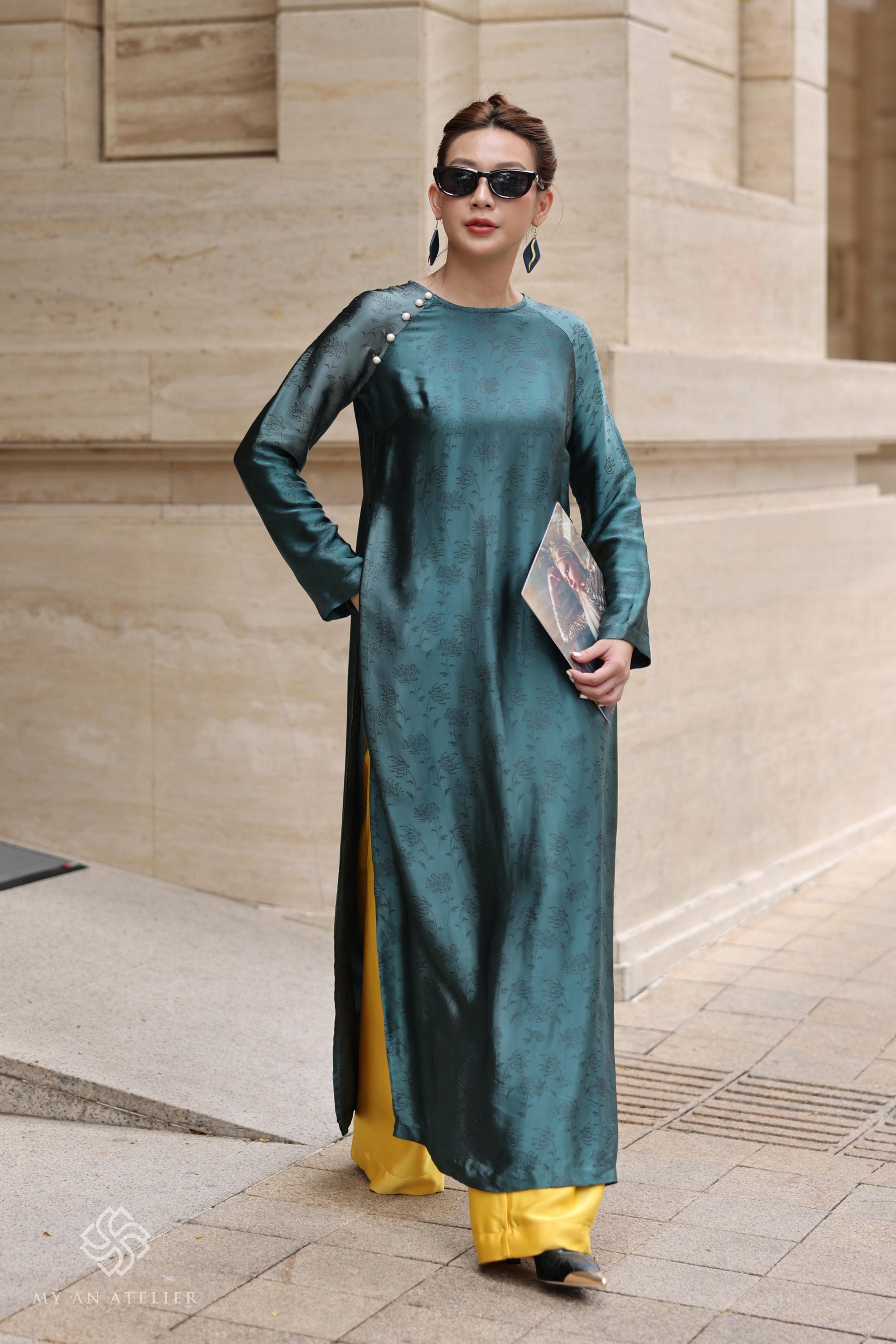 Mulberry silk Vietnamese ao dai