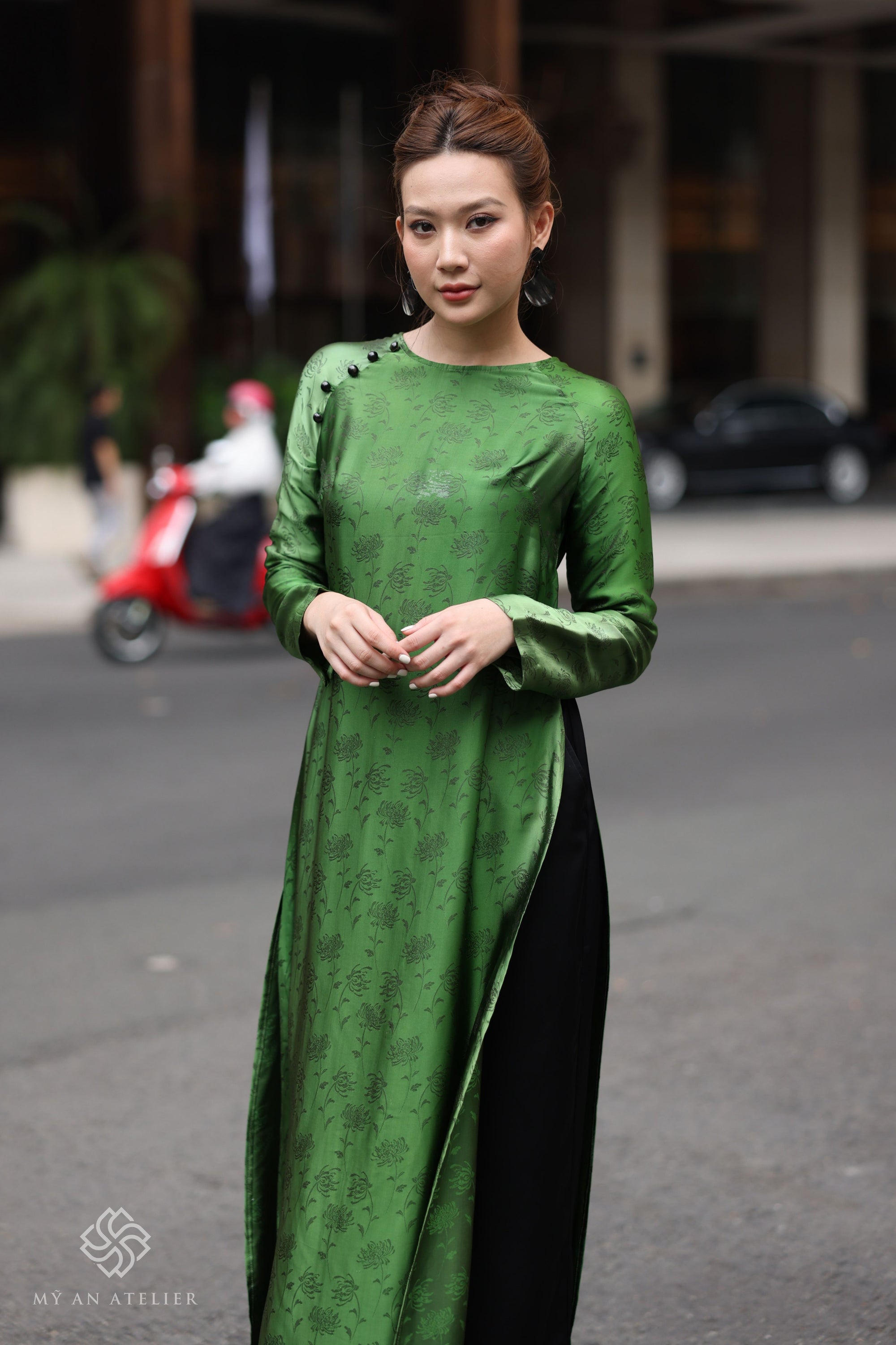 Mulberry silk vietnamese costume female