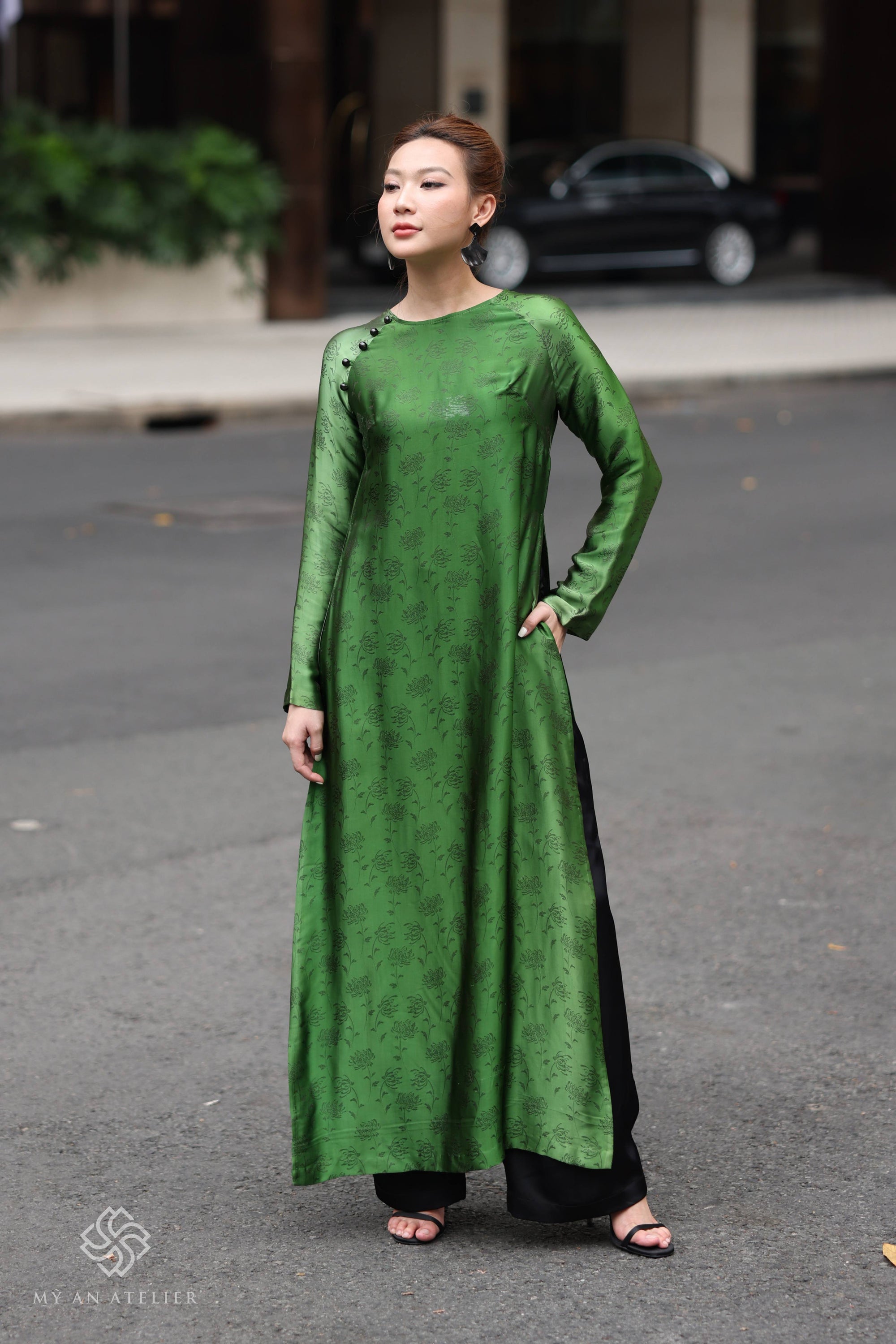 Mulberry silk vietnamese costume female