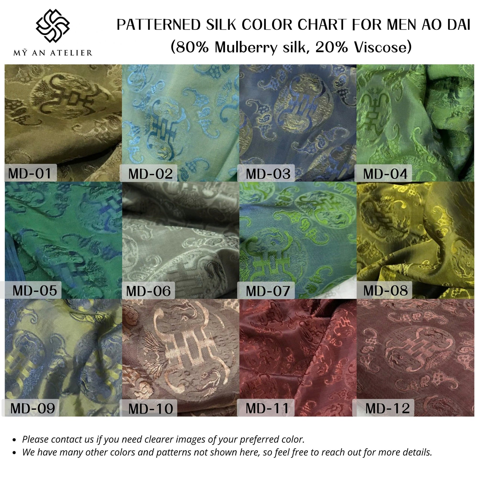 Mulberry silk with patterns for men