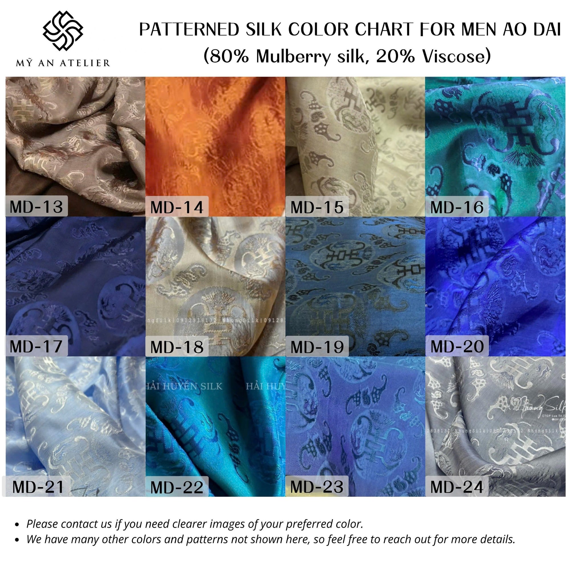 Mulberry silk with patterns for men