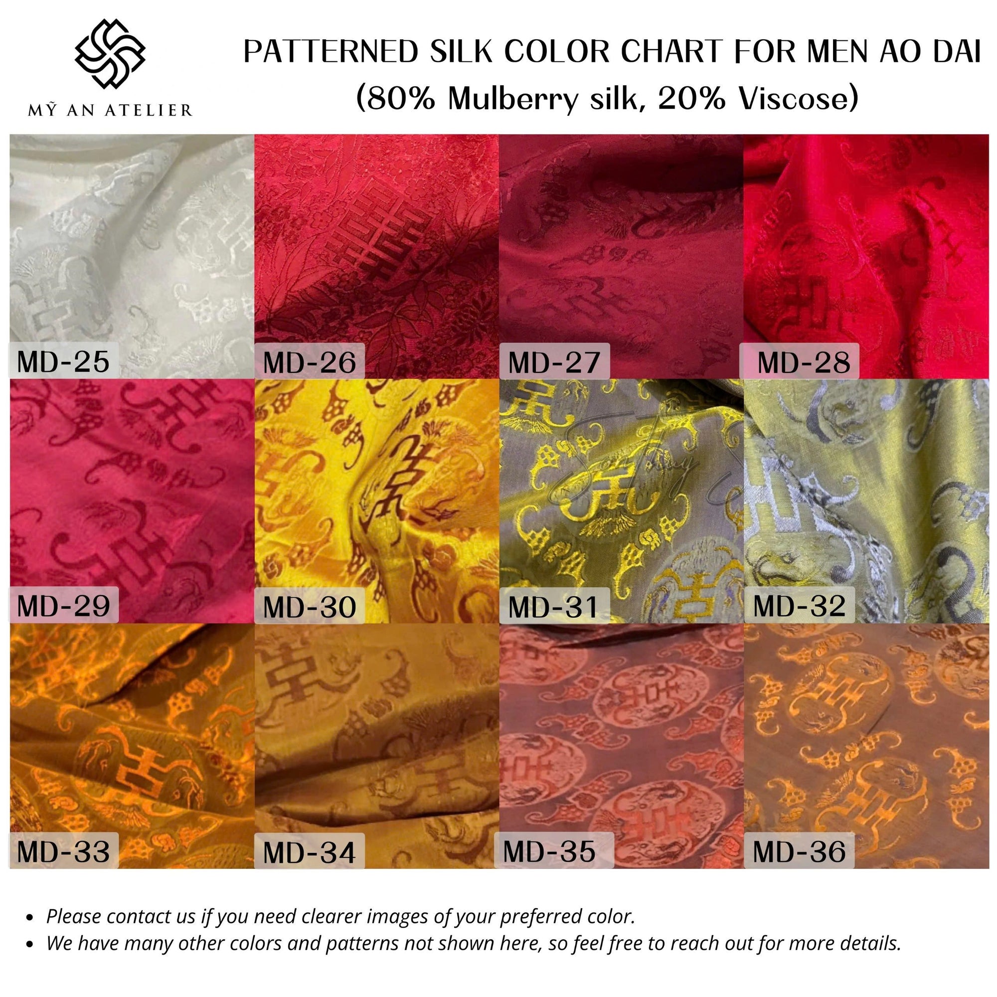 Mulberry silk with patterns for men