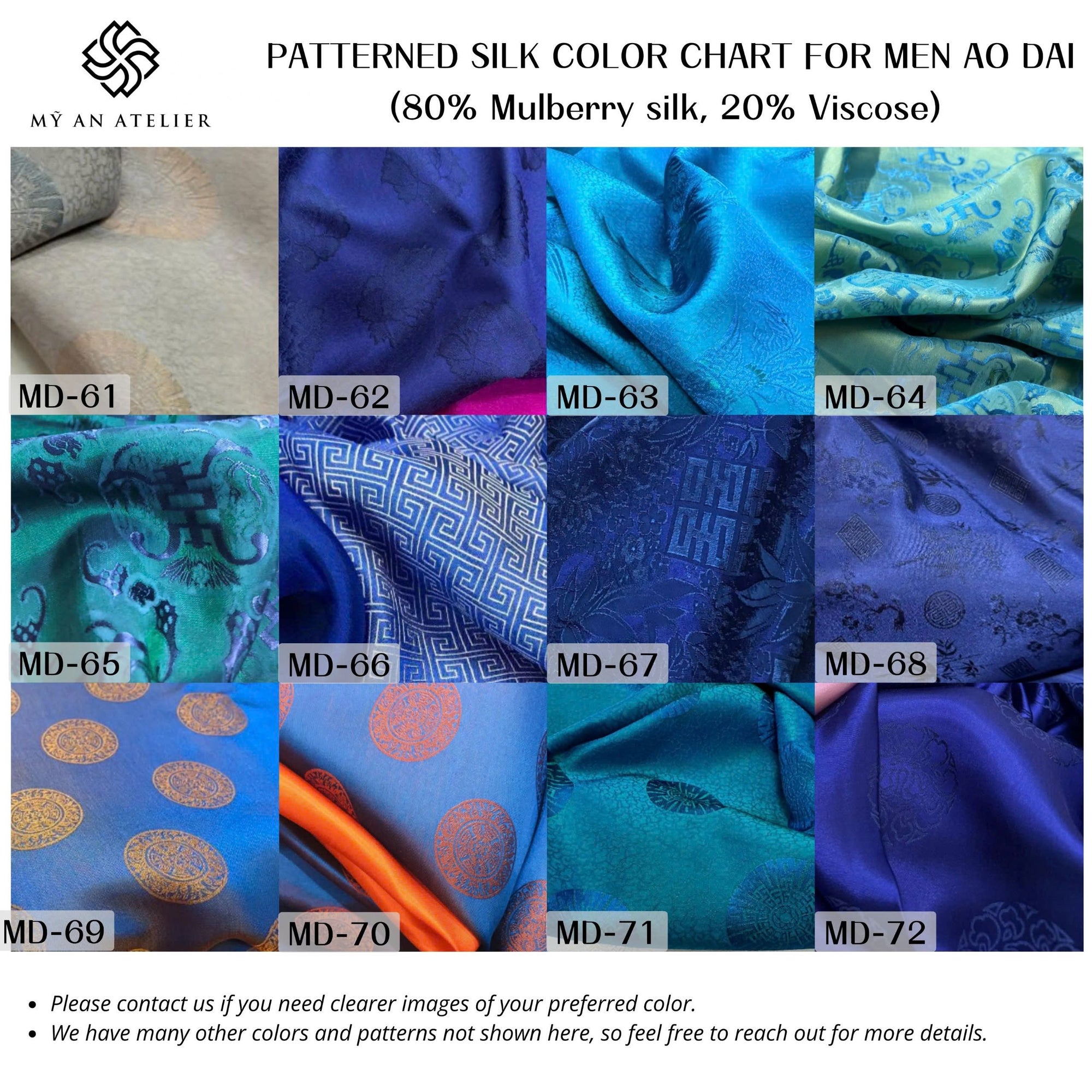 Mulberry silk with patterns for men