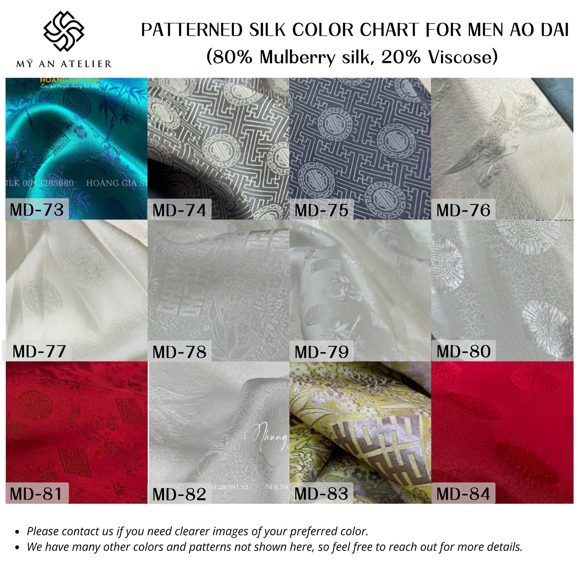 Mulberry silk with patterns for men