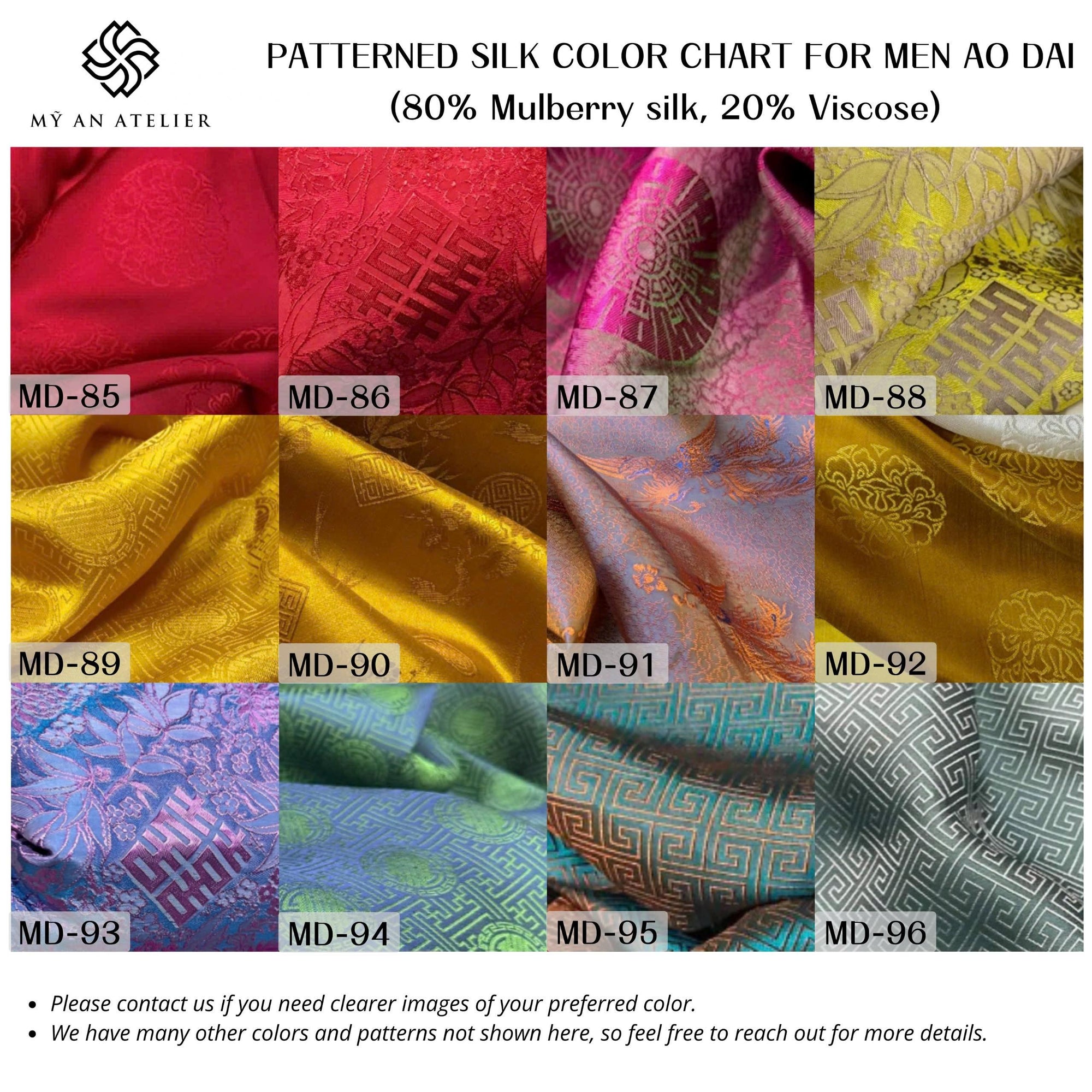 Mulberry silk with patterns for men