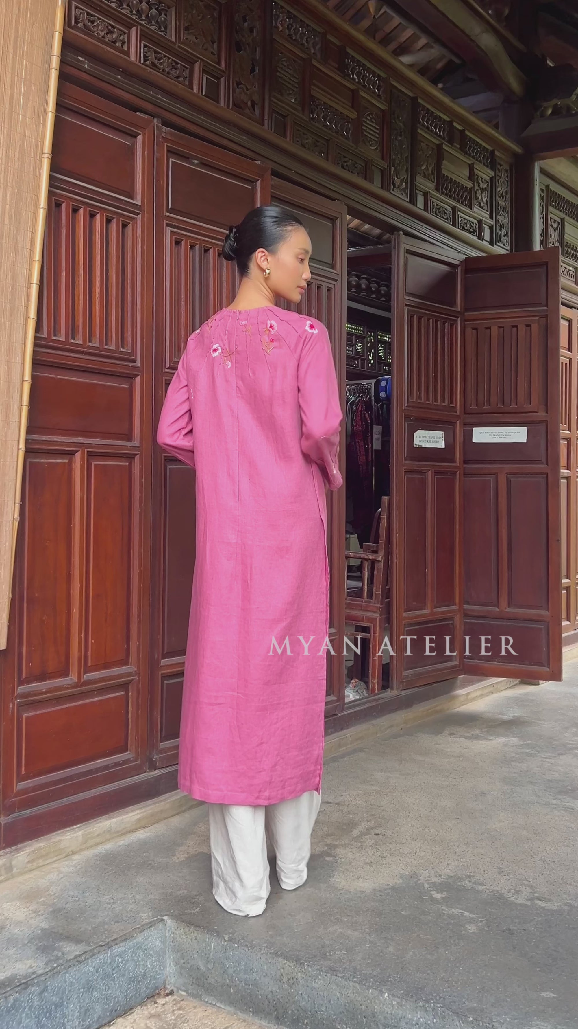 wedding guest embroidered ao dai