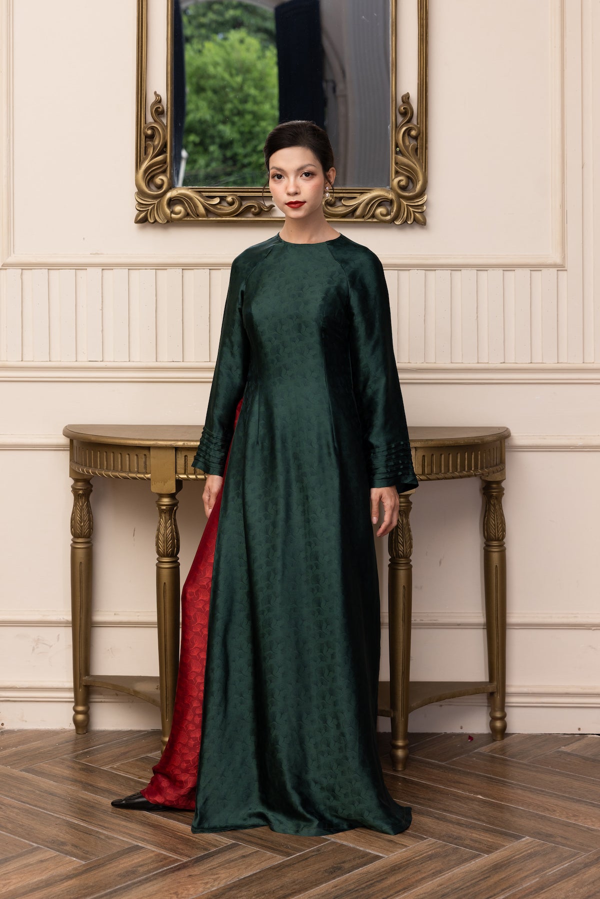 Traditional silk ao dai dress
