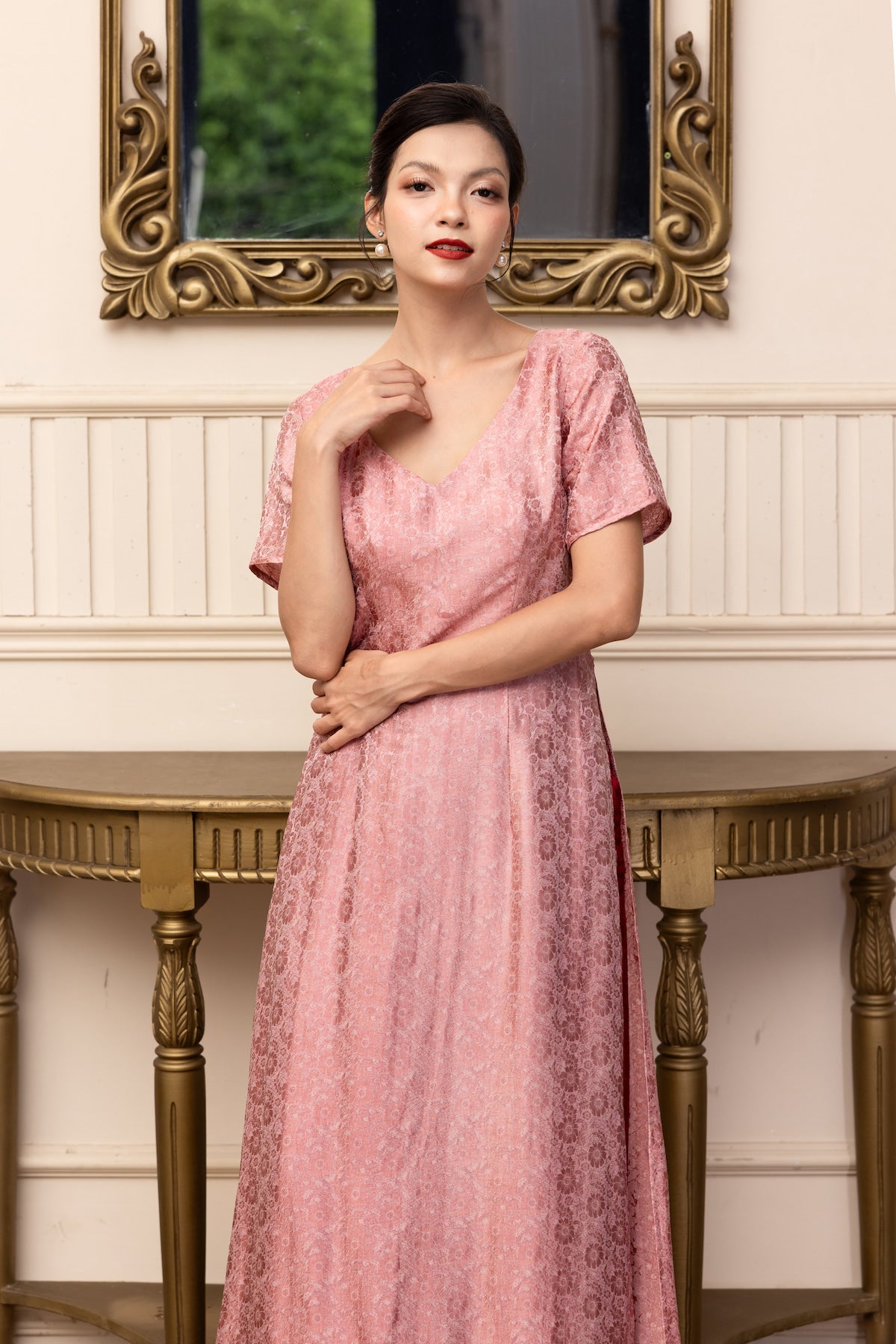 casual silk ao dai dress