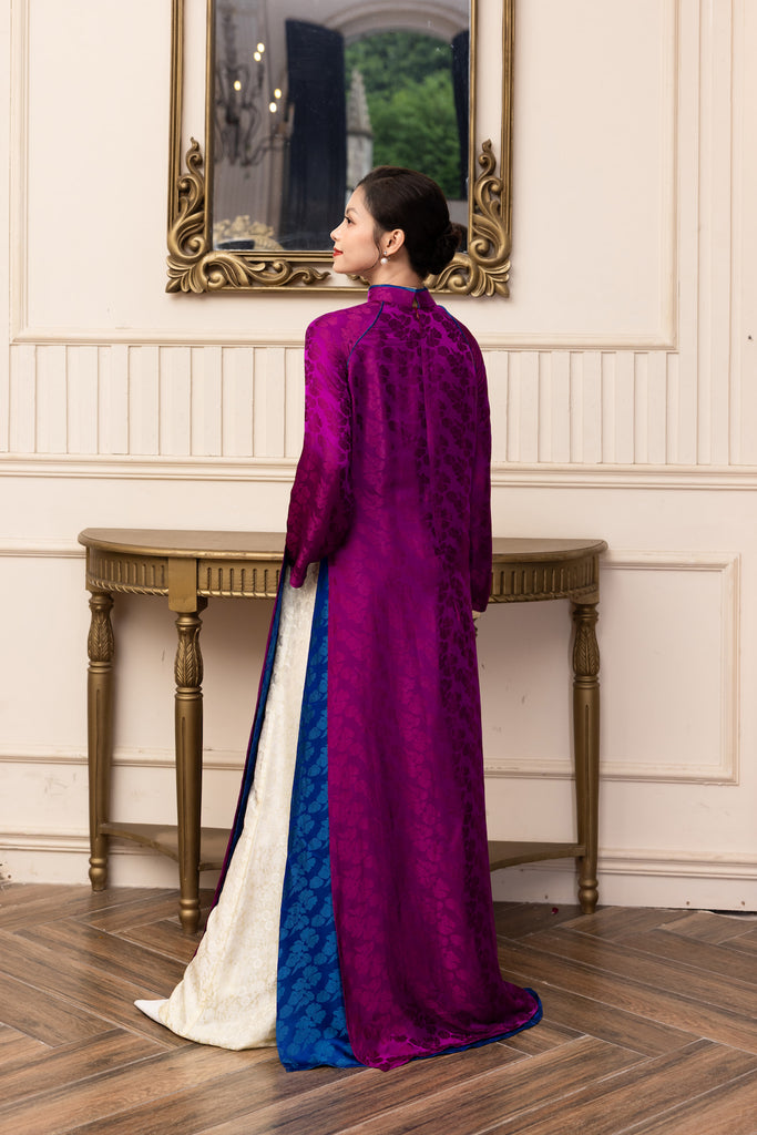 2-layer silk wedding ao dai