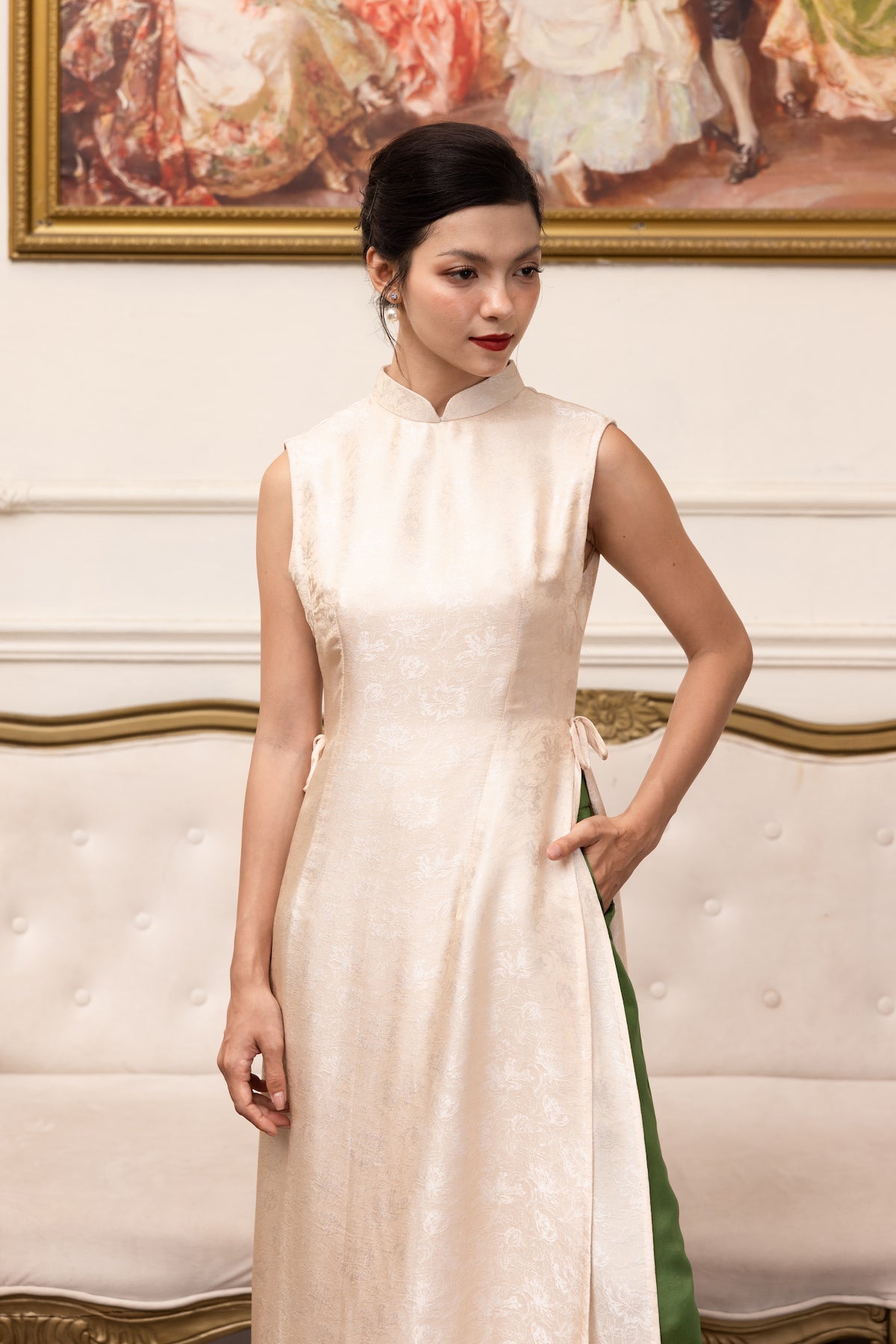 sleeveless silk tunic