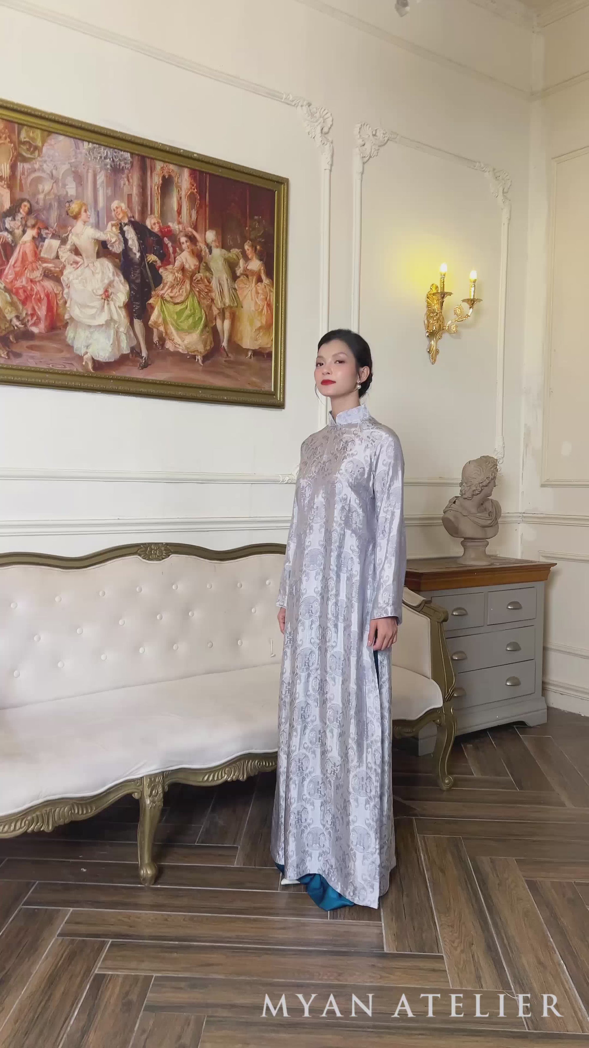 Long dress silk ao dai
