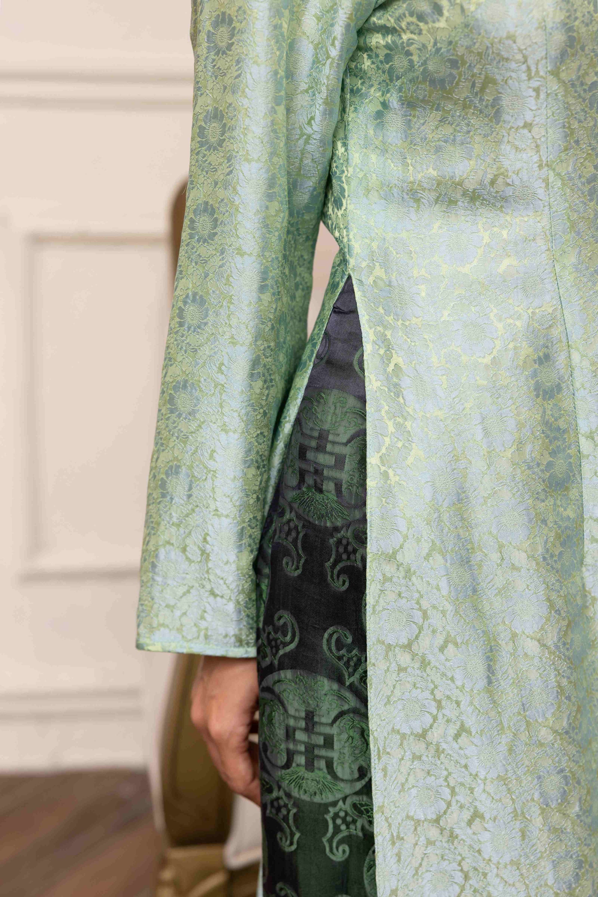 Silk Vietnamese new year dress