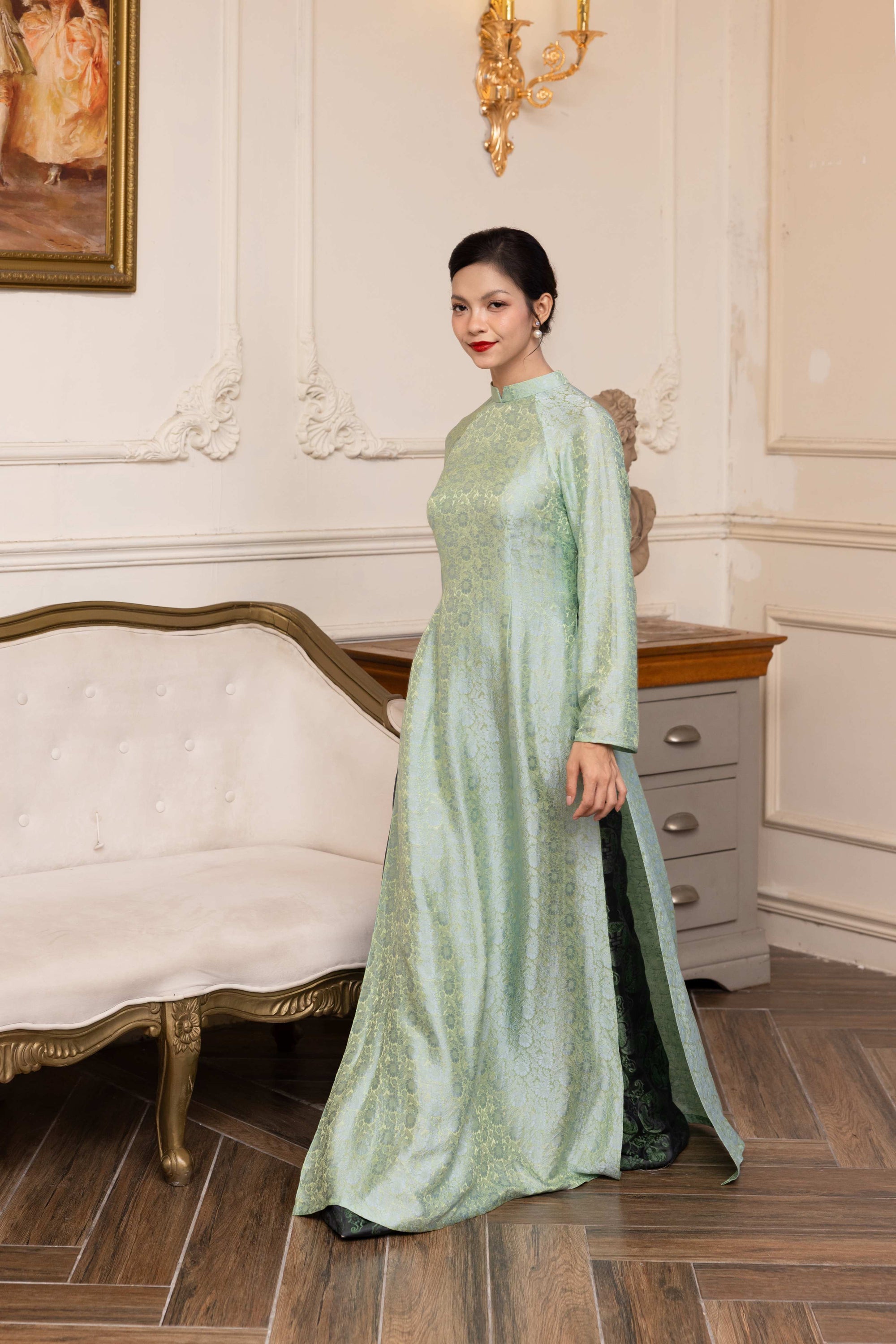 Silk Vietnamese new year dress