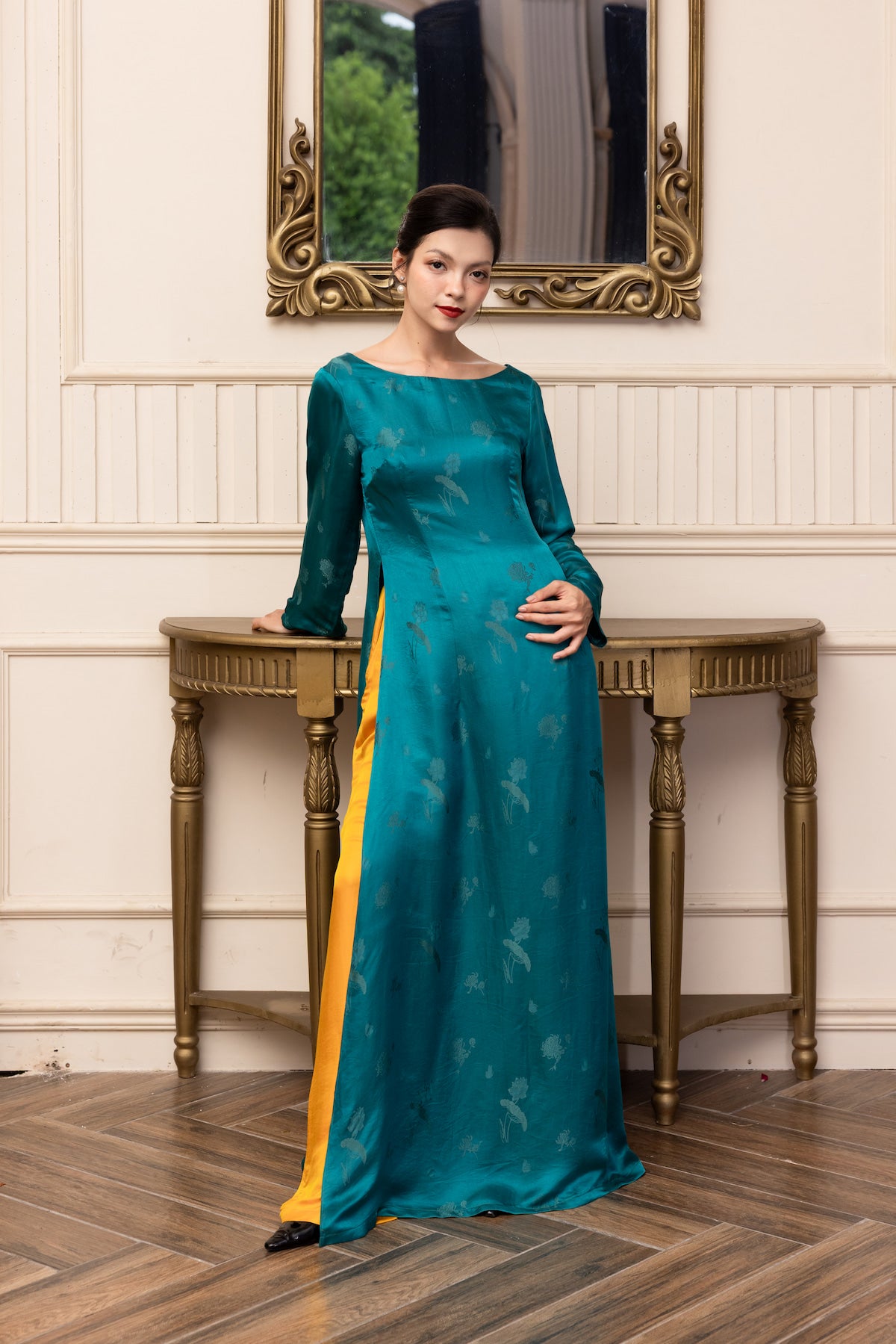 silk vietnamese wedding guest dress
