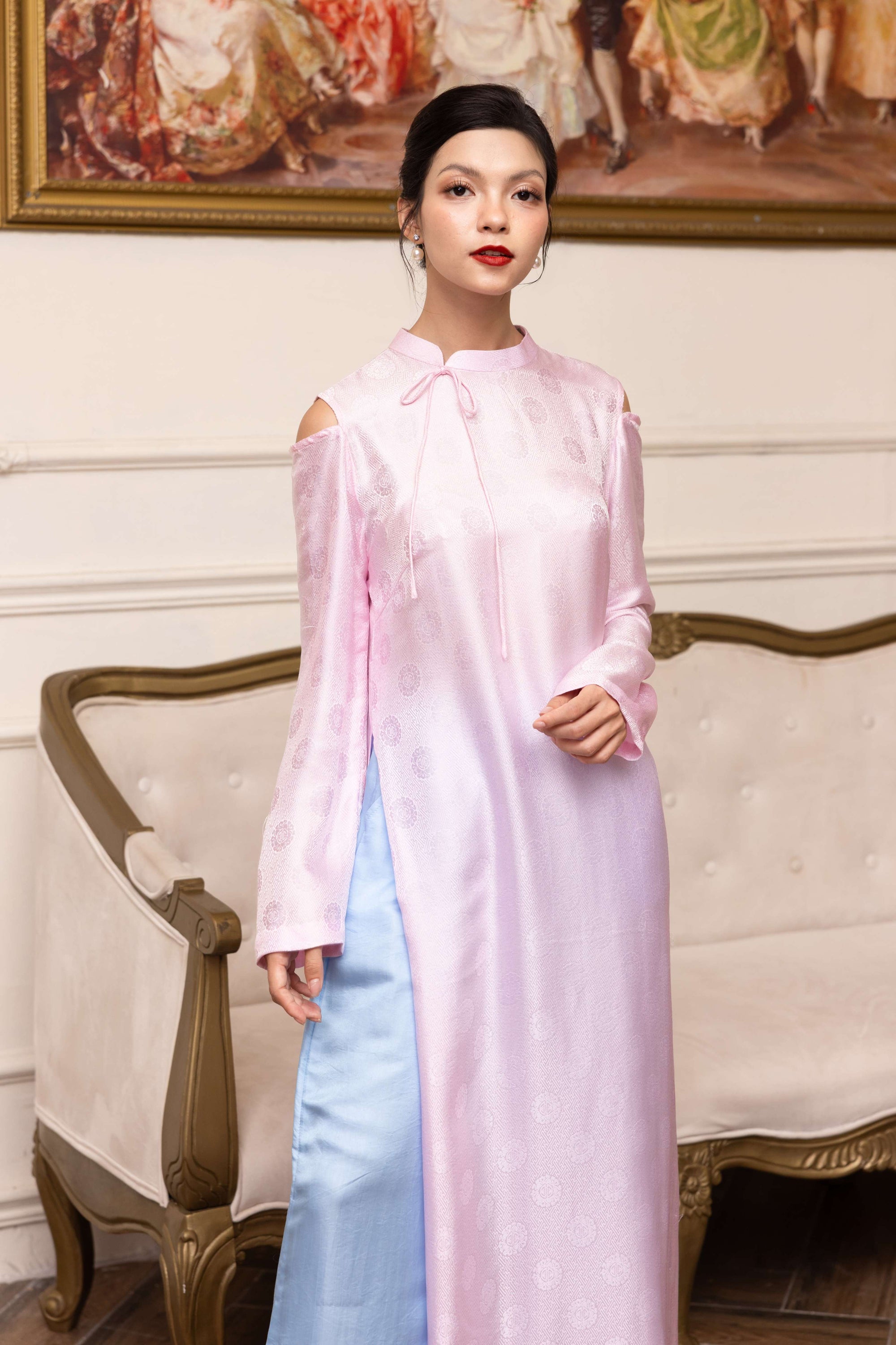 Tet silk ao dai