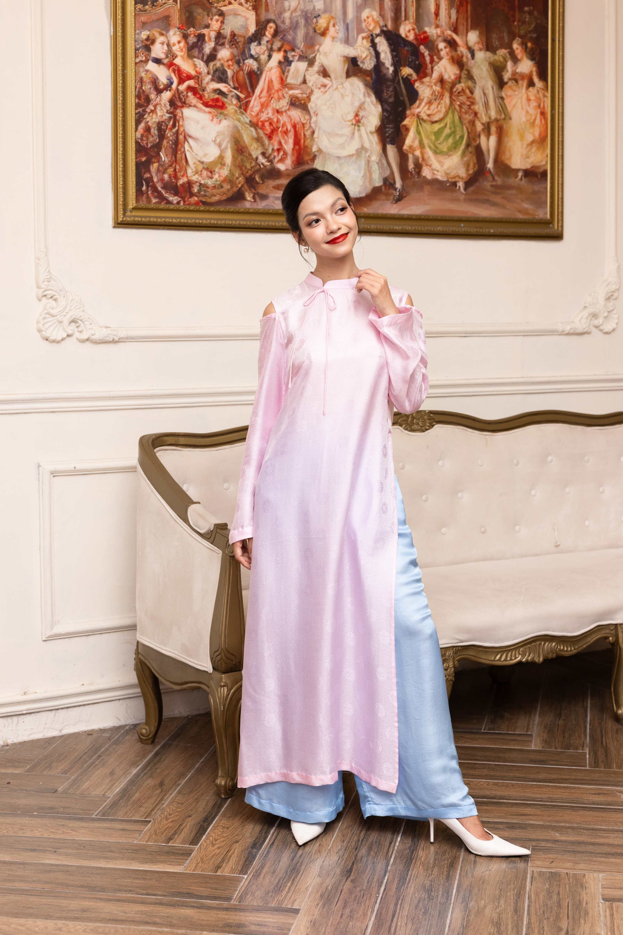 Tet silk ao dai