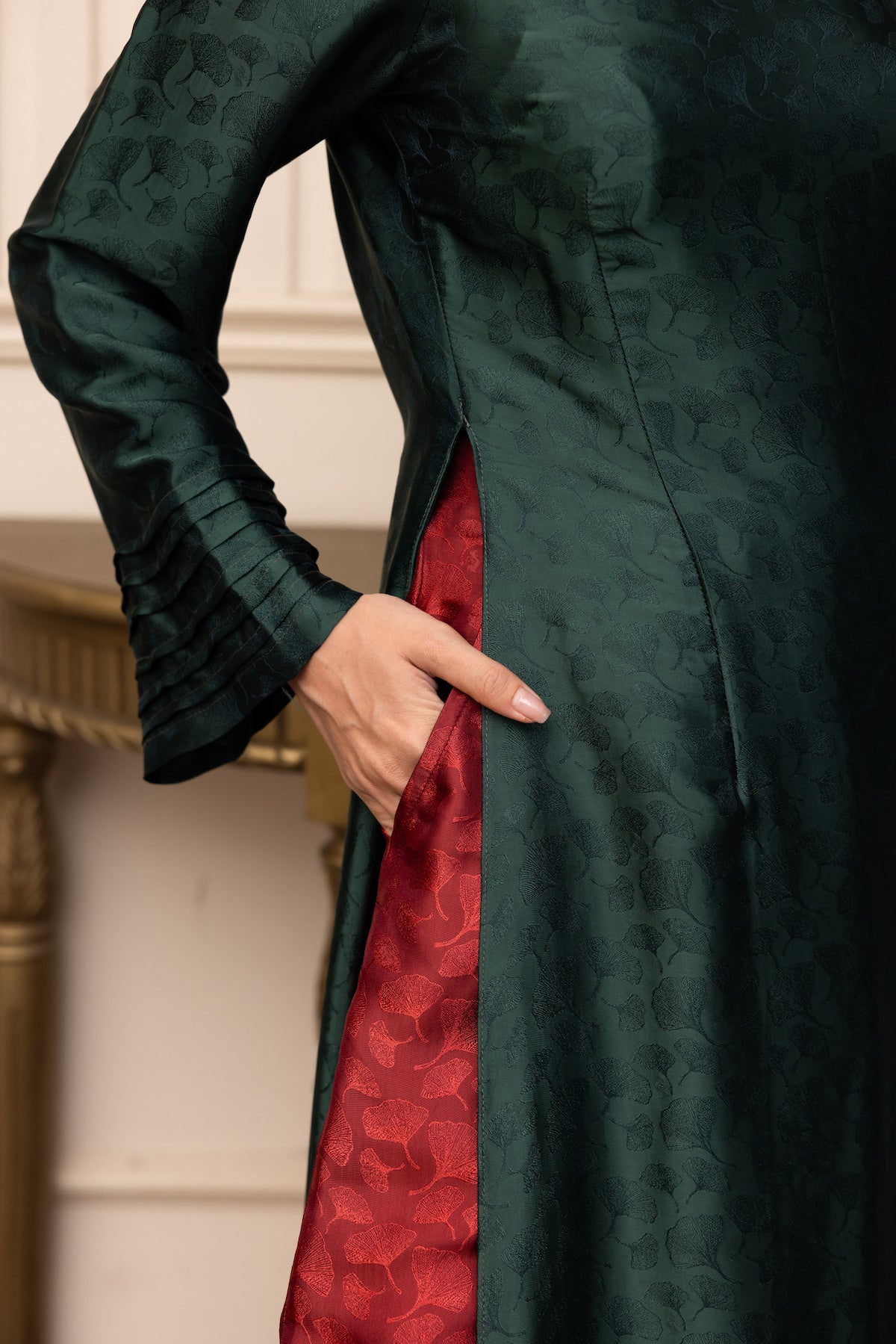 Traditional silk ao dai dress